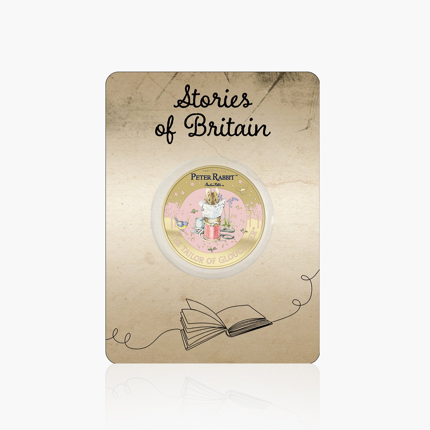Stories of Britain Beatrix Potter The Tailor of Gloucester Gold Plated BU Commemorative