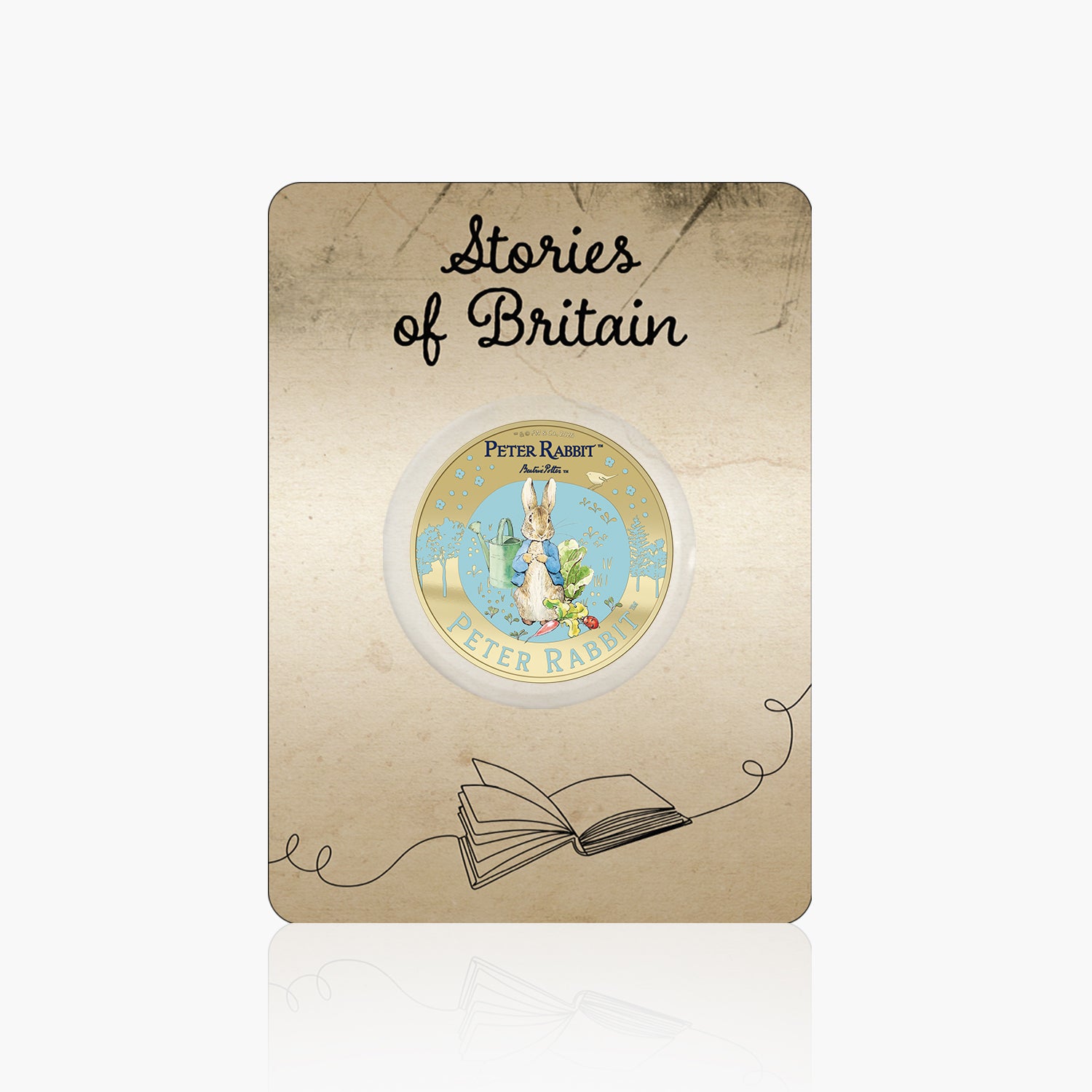 Stories of Britain Beatrix Potter Peter Rabbit Gold Plated BU Commemorative