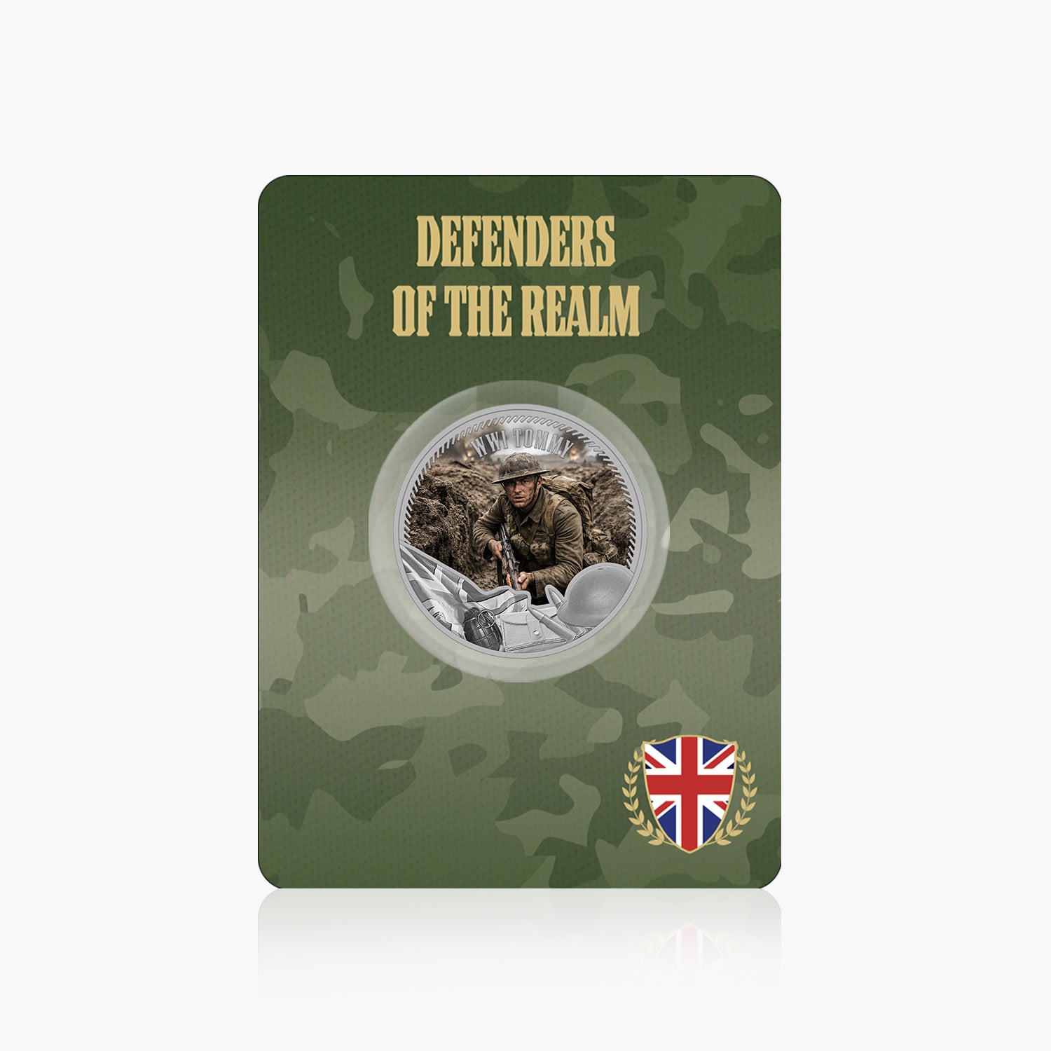 Defenders of the Realm WWI Tommy Silver Plated BU Commemorative