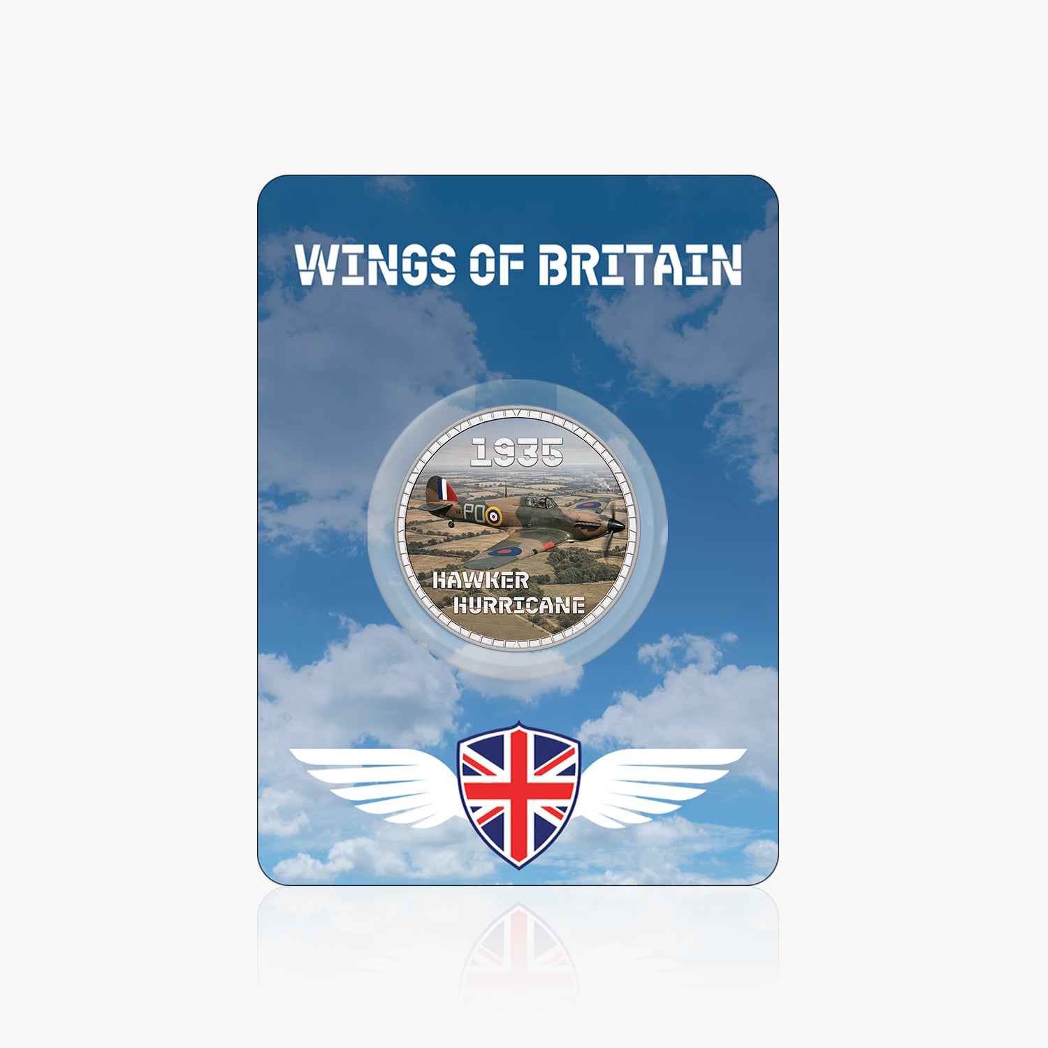 Wings of Britain Hawker Hurricane Silver Plated BU Commemorative