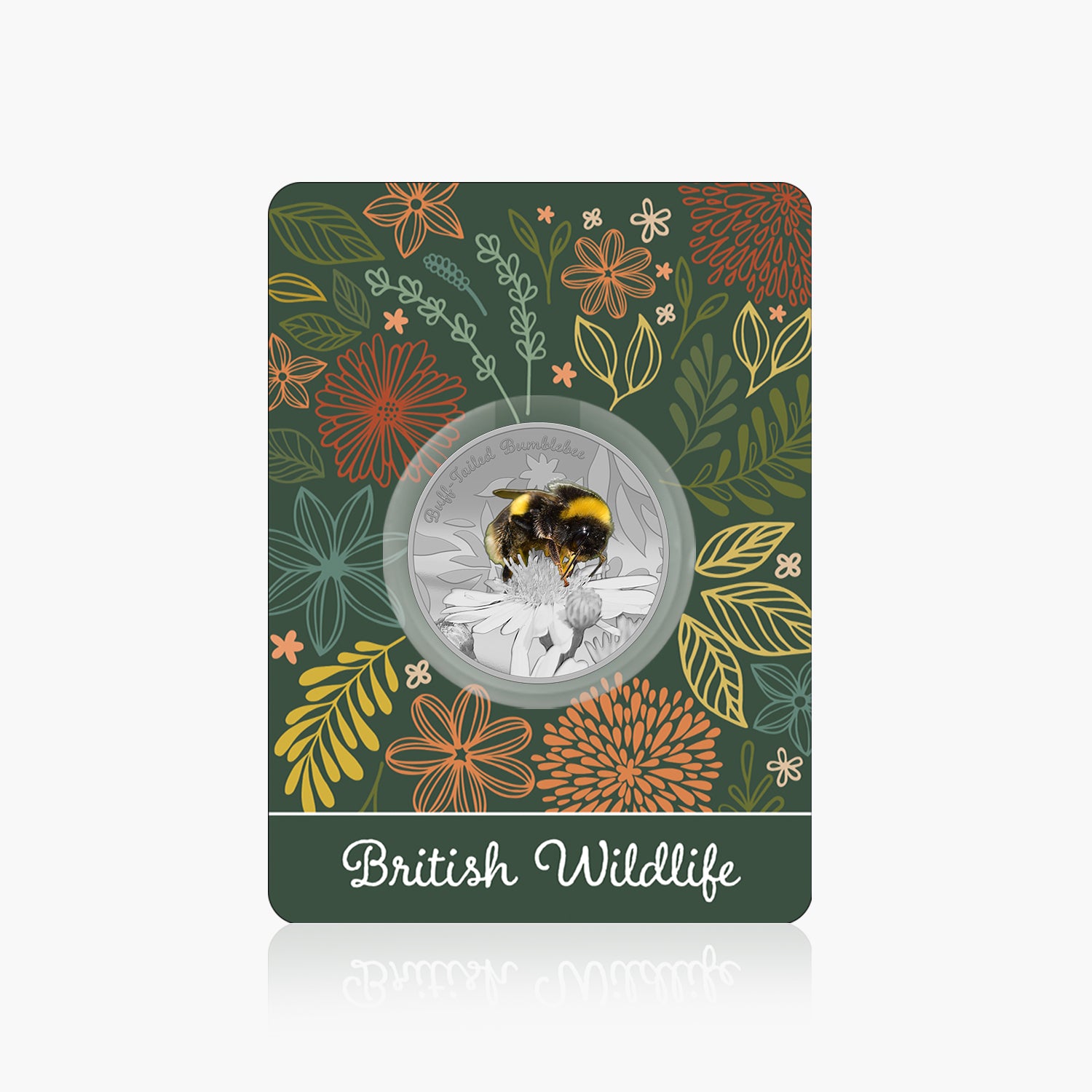 British Wildlife Buff Tailed Bumblebee Silver Plated BU Commemorative