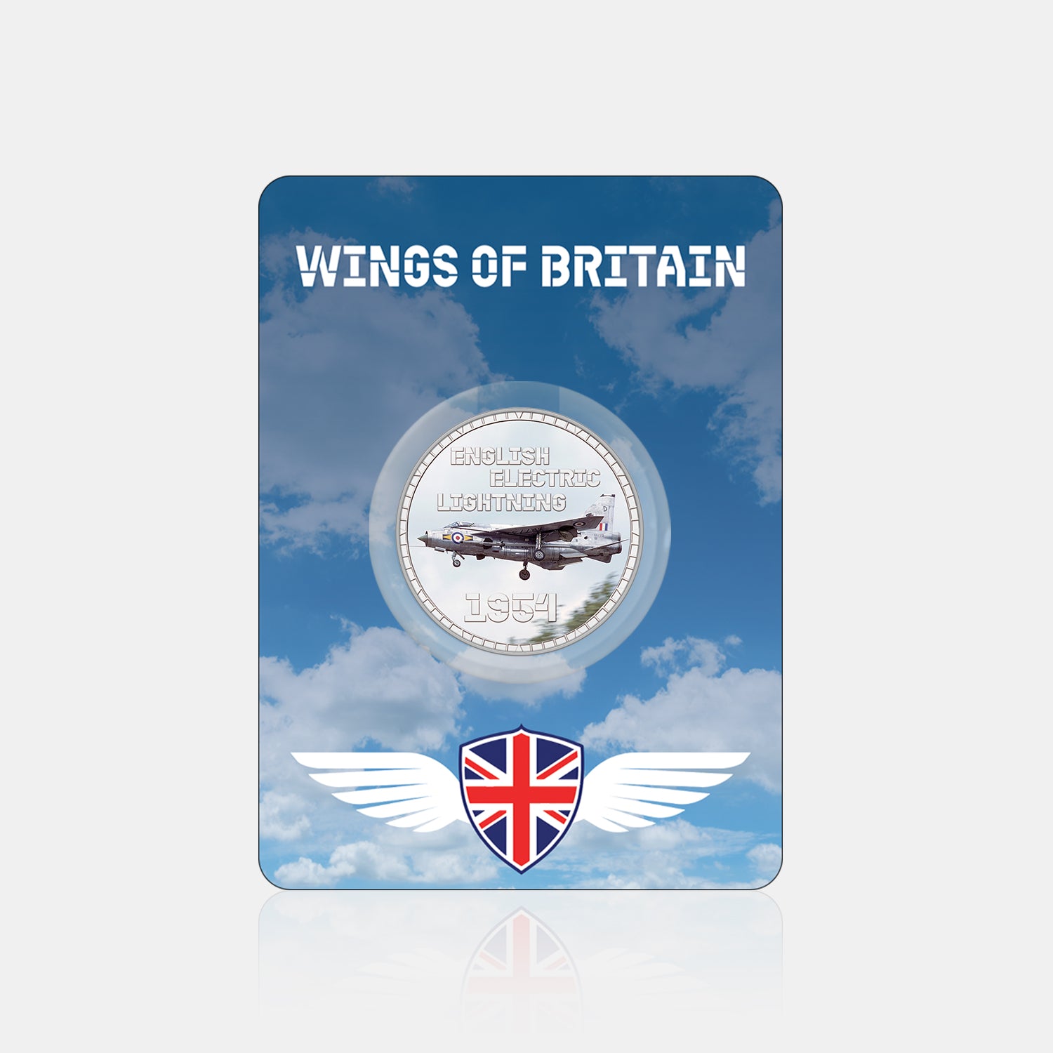 Wings of Britain English Electric Lightning Silver Plated BU Commemorative