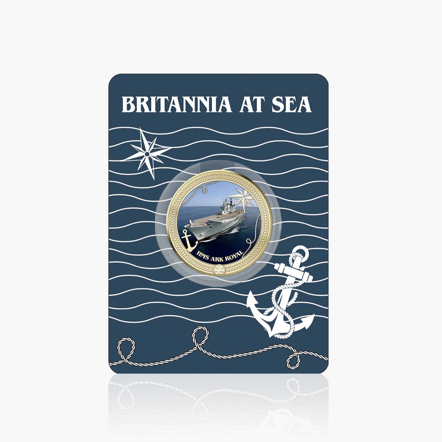 Britannia at Sea HMS Ark Royal Gold Plated BU Commemorative