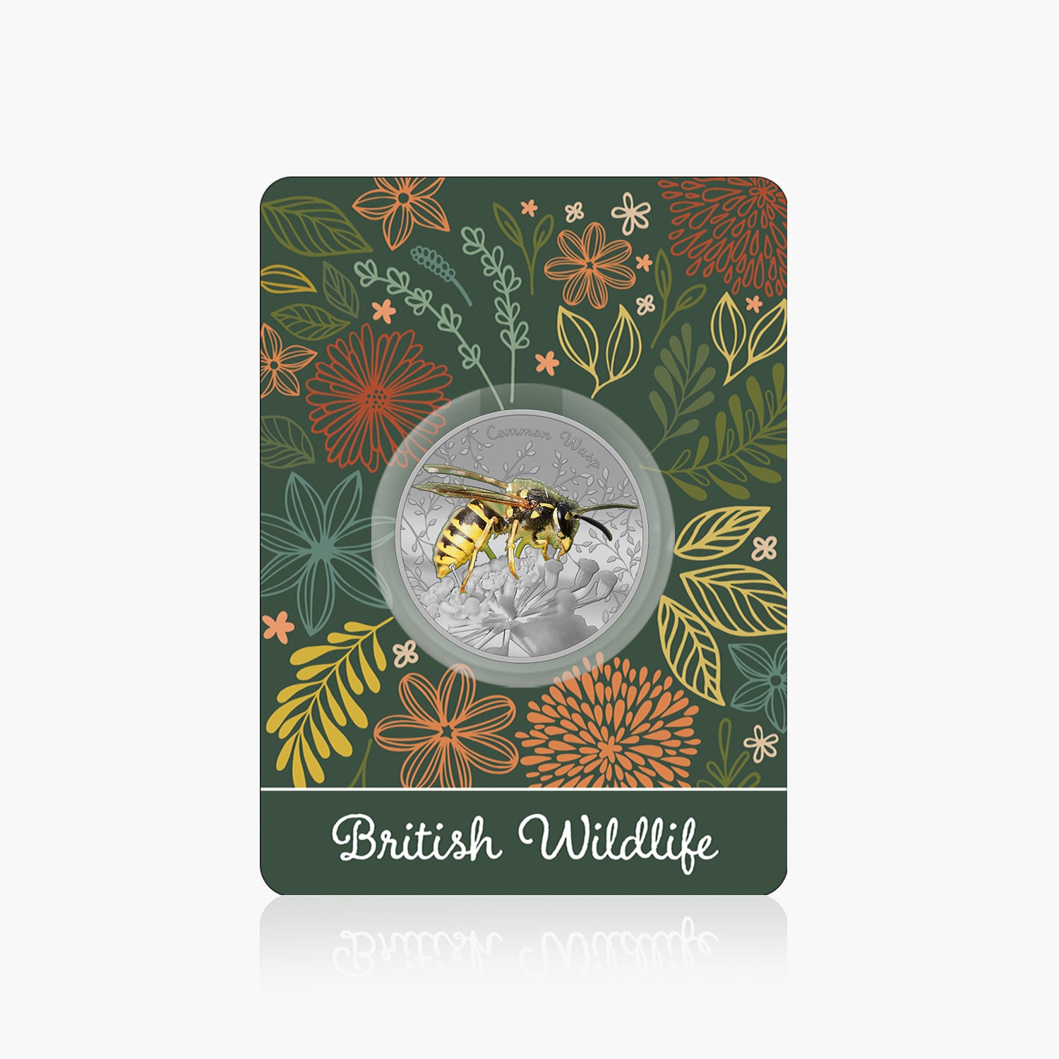 British Wildlife Common Wasp Silver Plated BU Commemorative