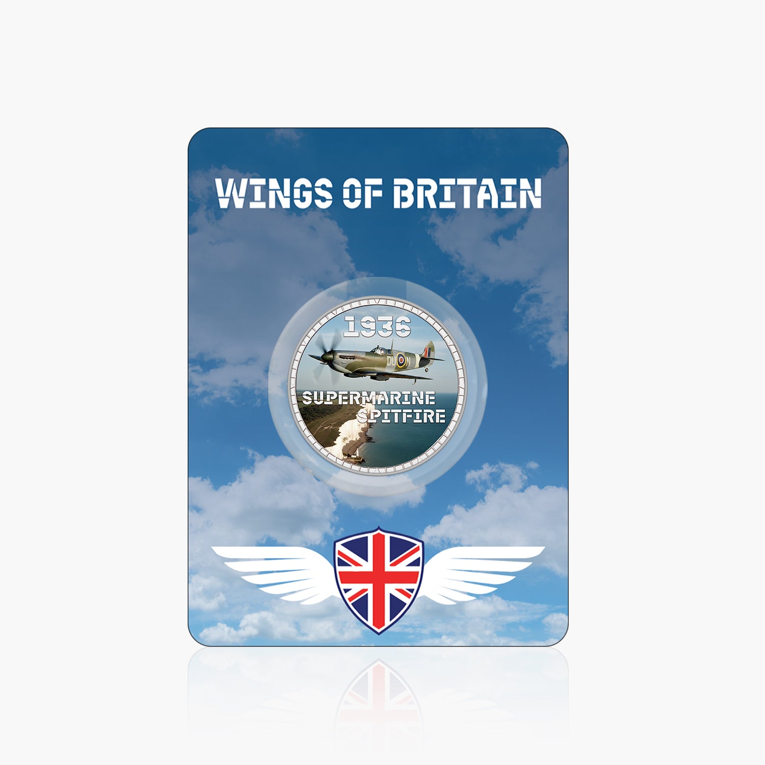 Wings of Britain Supermarine Spitfire Silver Plated BU Commemorative