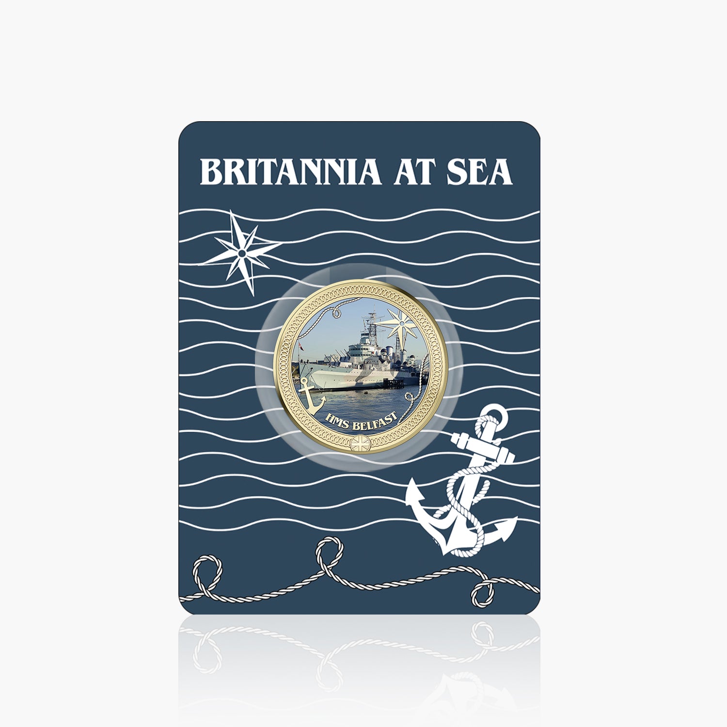 Britannia at Sea HMS Belfast Gold Plated BU Commemorative