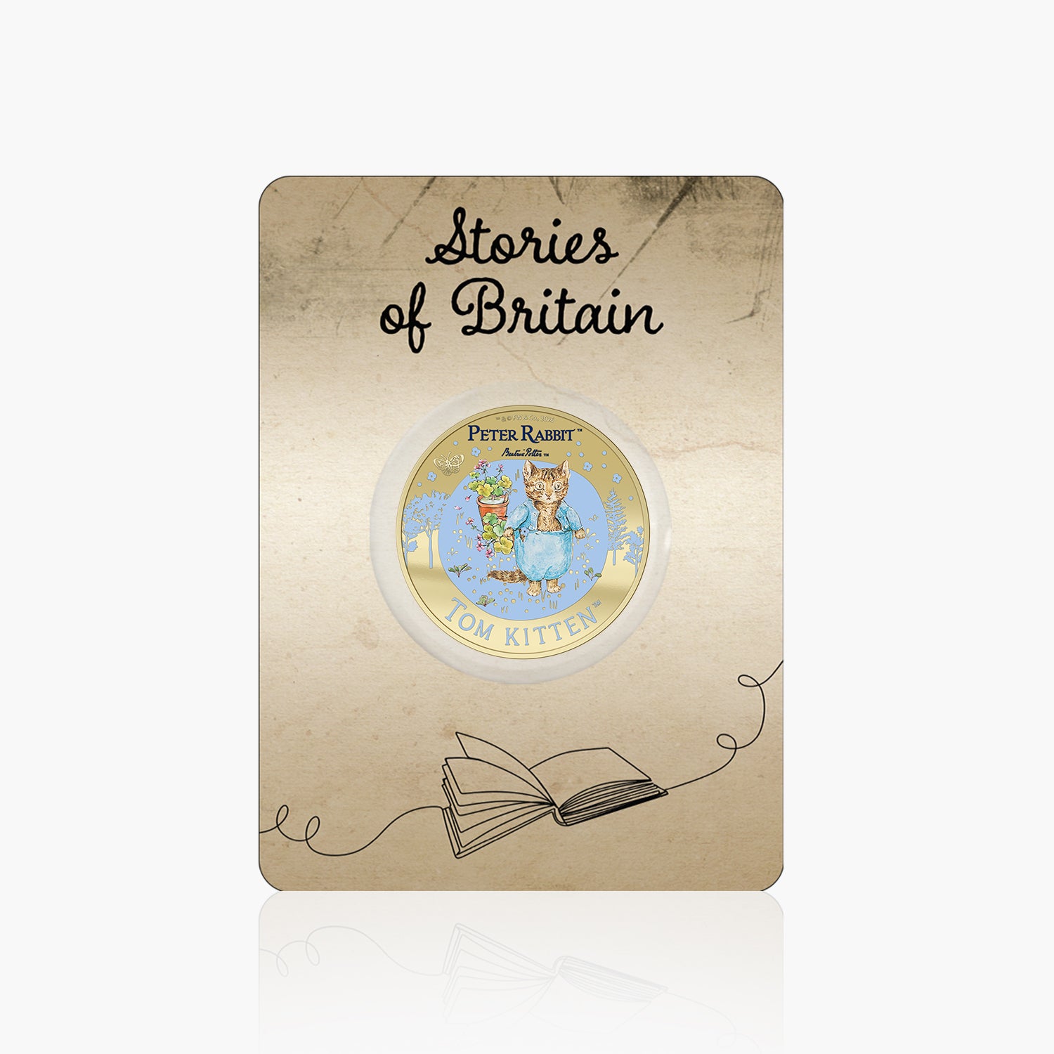 Stories of Britain Beatrix Potter Tom Kitten Gold Plated BU Commemorative