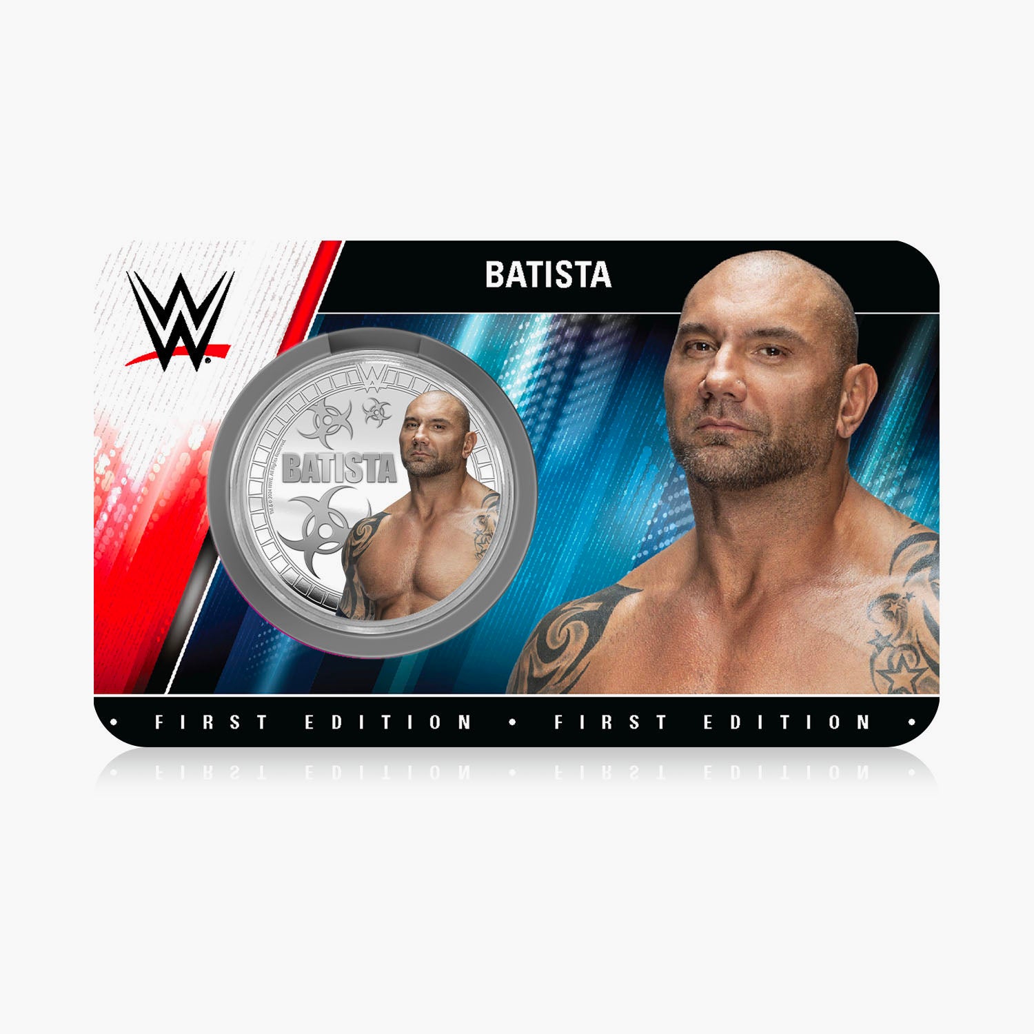 Collection commémorative WWE - Batista - Commémorative plaquée argent 32 mm