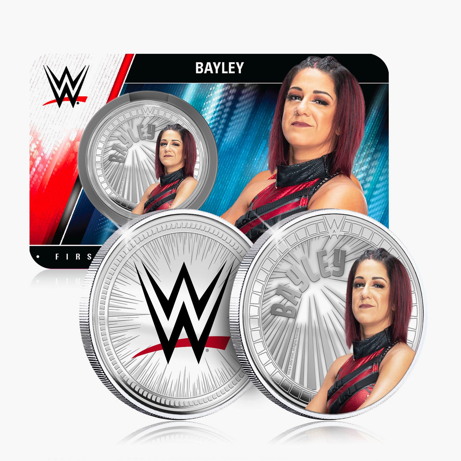 WWE Commemorative Collection - Bayley - 32mm Silver Plated Commemorative