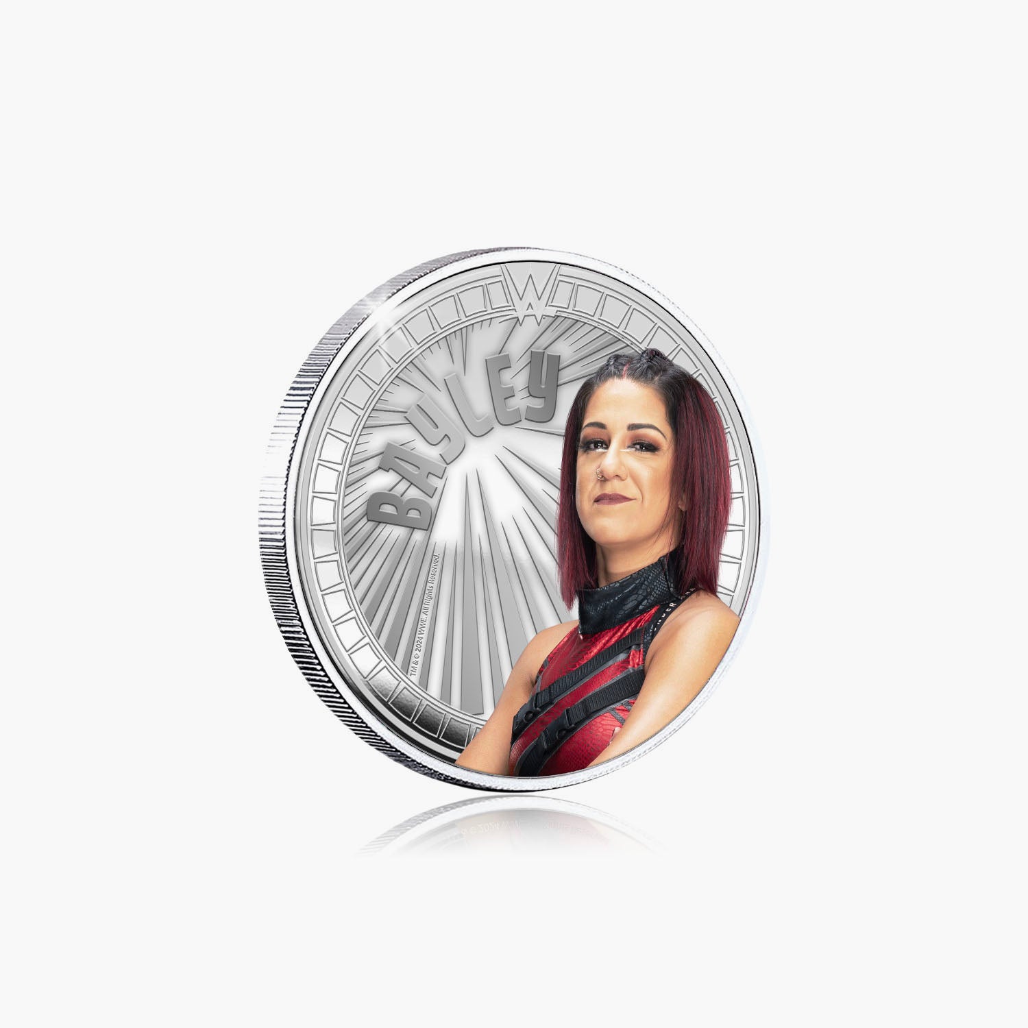 Collection commémorative WWE - Bayley - Commémorative plaquée argent 32 mm