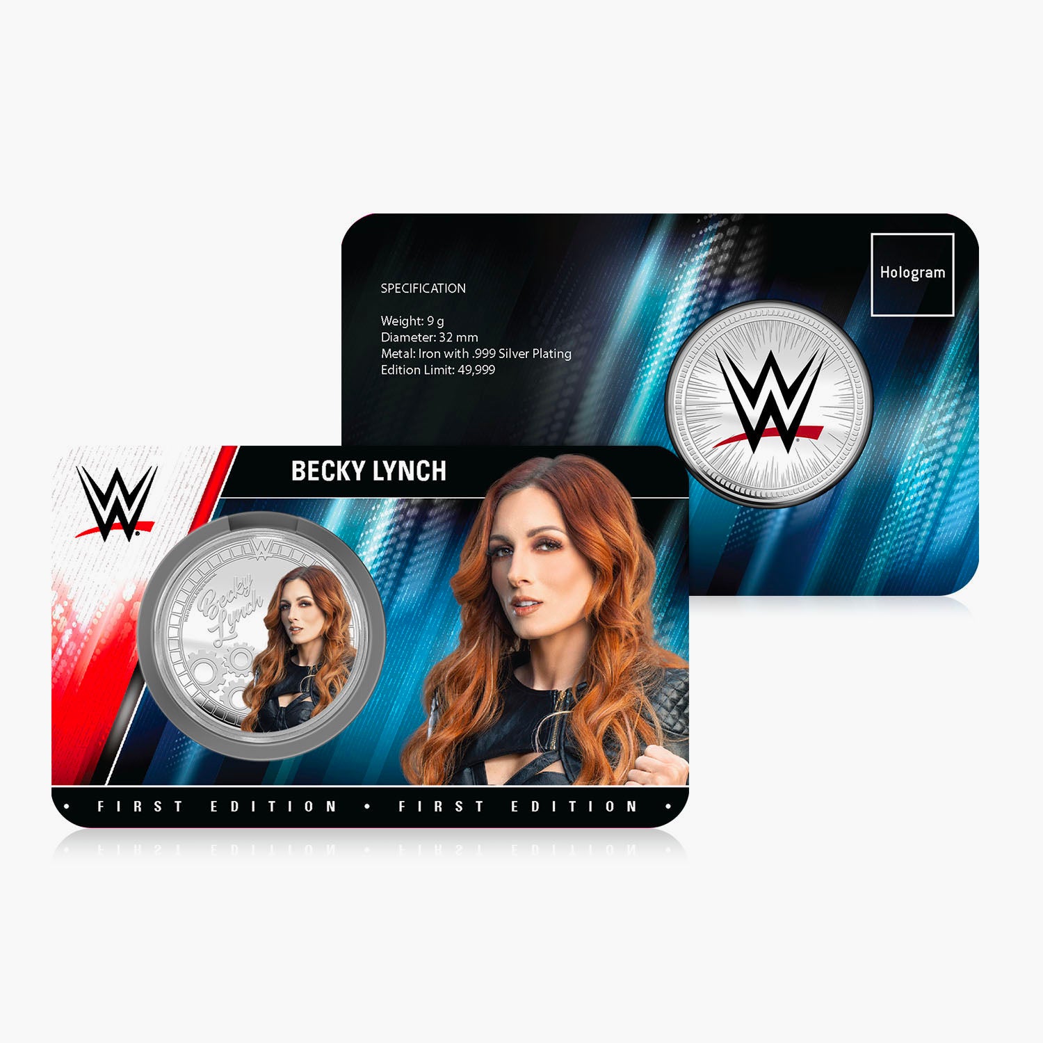 WWE Commemorative Collection - Becky Lynch - 32mm Silver Plated Commemorative