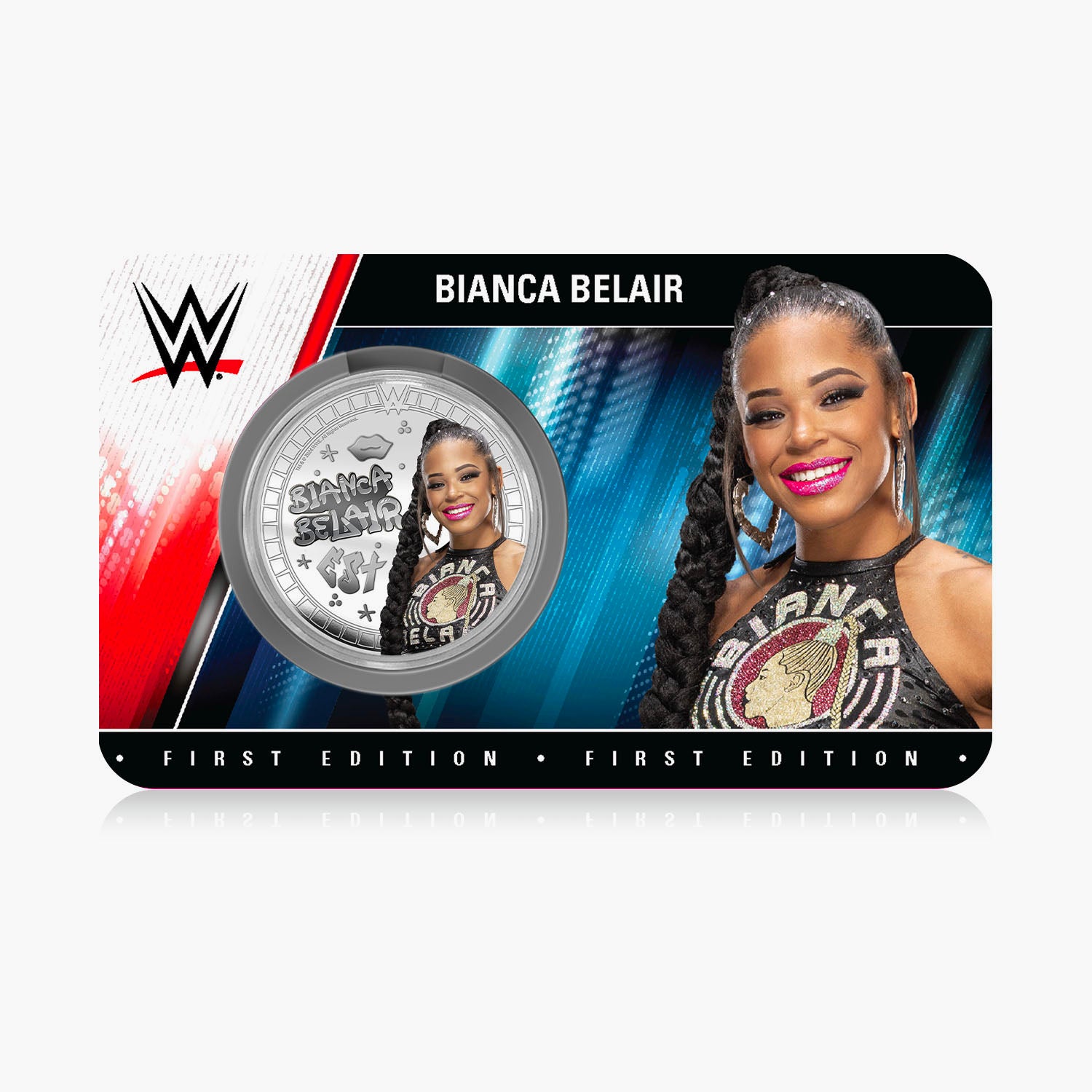 Collection commémorative WWE - Bianca Belair - Commémorative plaquée argent 32 mm