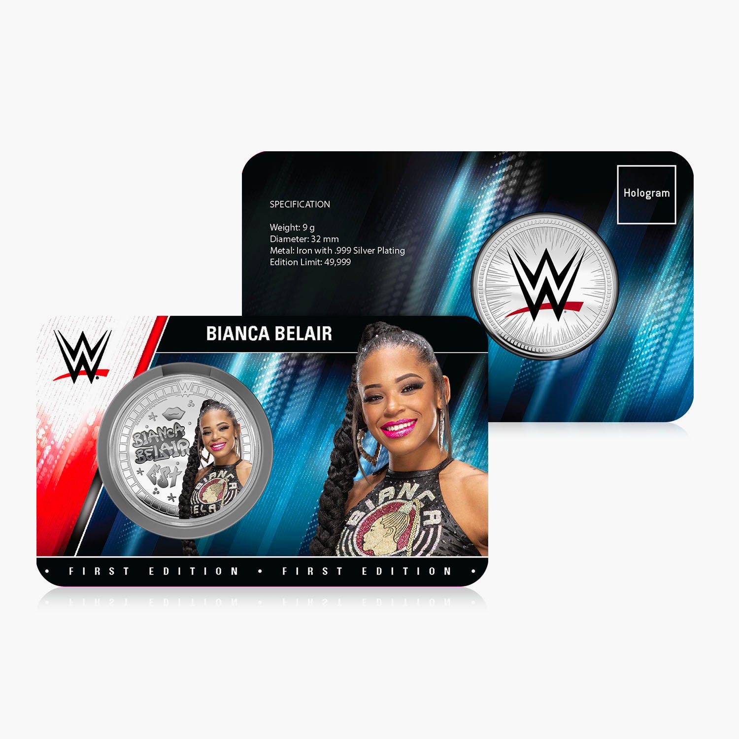 WWE Commemorative Collection - Bianca Belair - 32mm Silver Plated Commemorative