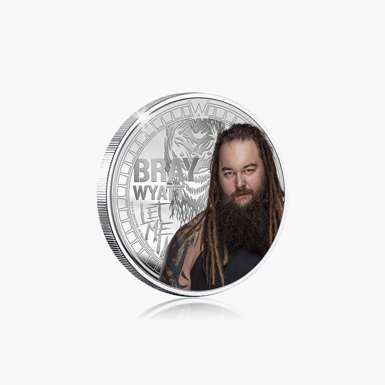 Collection commémorative WWE - Bray Wyatt - Commémorative plaquée argent 32 mm