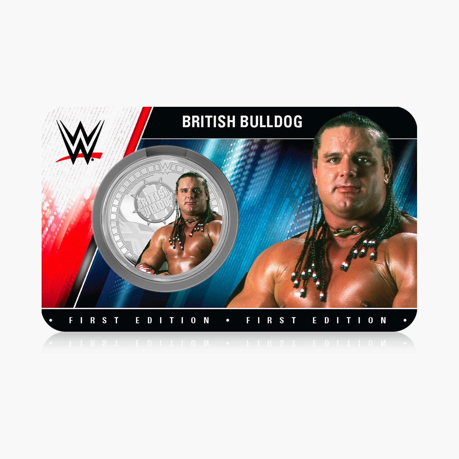 WWE Commemorative Collection - British Bulldog - 32mm Silver Plated Commemorative
