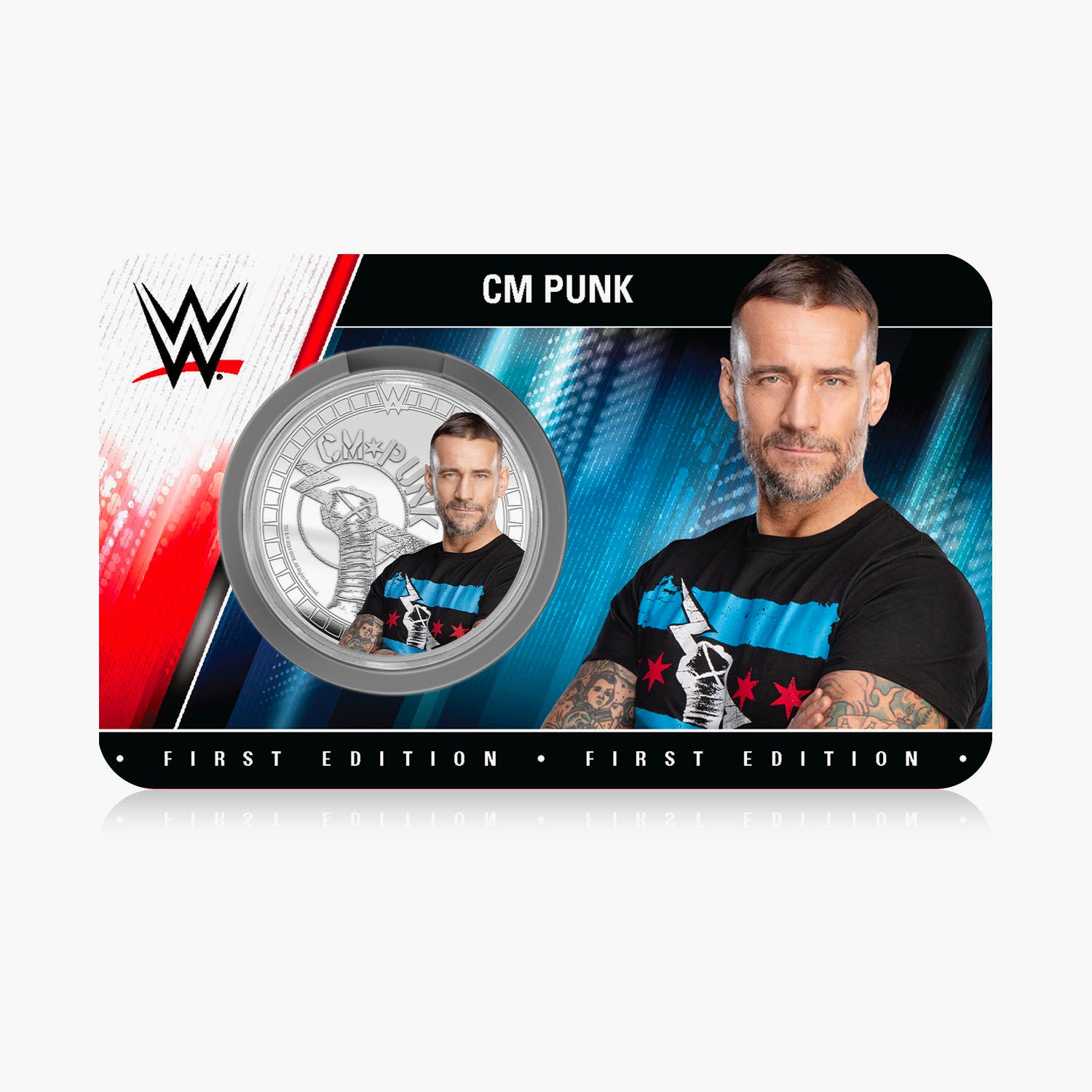 WWE Commemorative Collection - CM Punk - 32mm Silver Plated Commemorative
