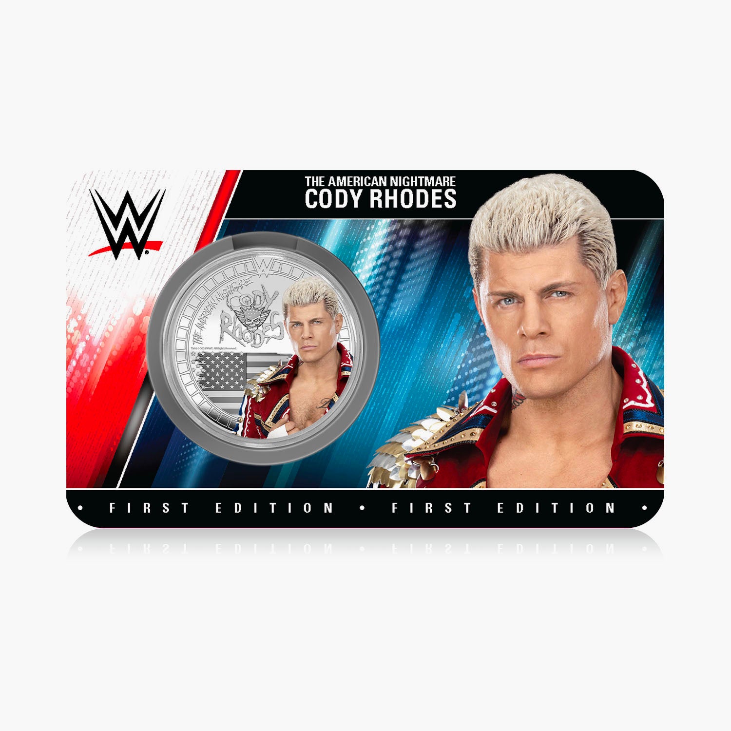 Collection commémorative WWE - Cody Rhodes - Commémorative plaquée argent 32 mm
