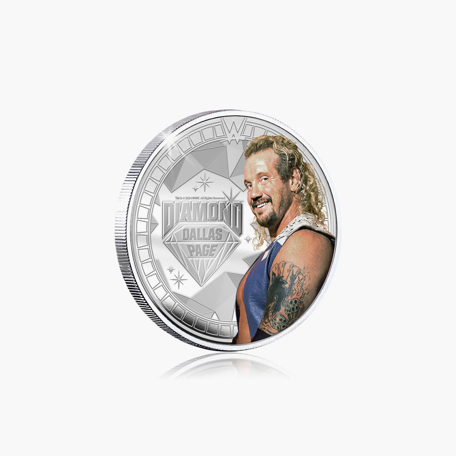 Collection commémorative WWE – Page Diamond Dallas – Commémorative plaquée argent 32 mm
