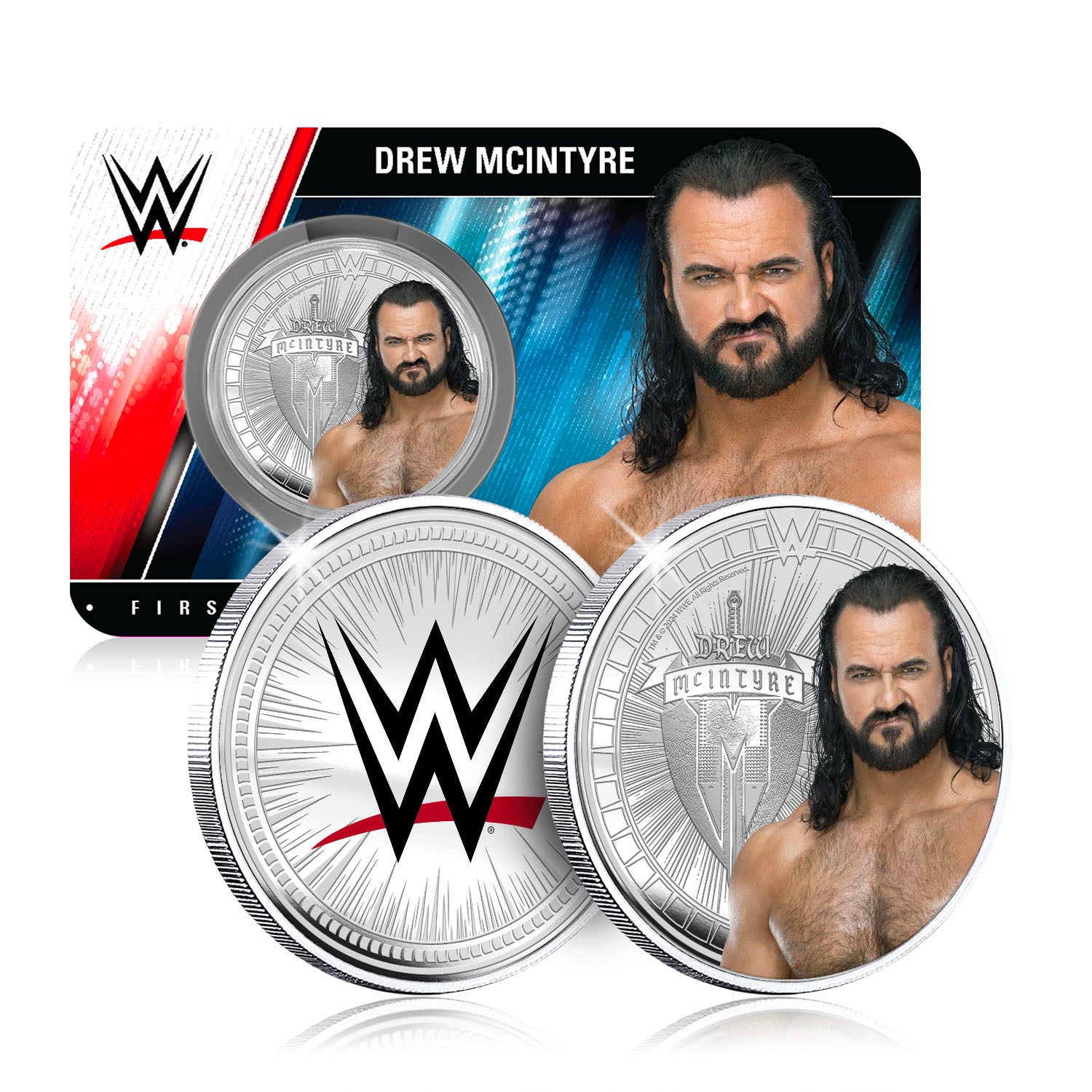 Collection commémorative WWE - Drew McIntyre - Commémorative plaquée argent 32 mm