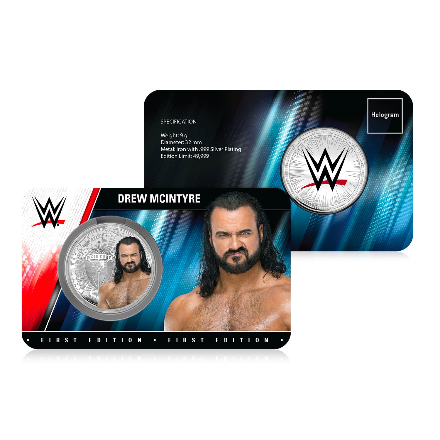 WWE Commemorative Collection - Drew McIntyre - 32mm Silver Plated Commemorative
