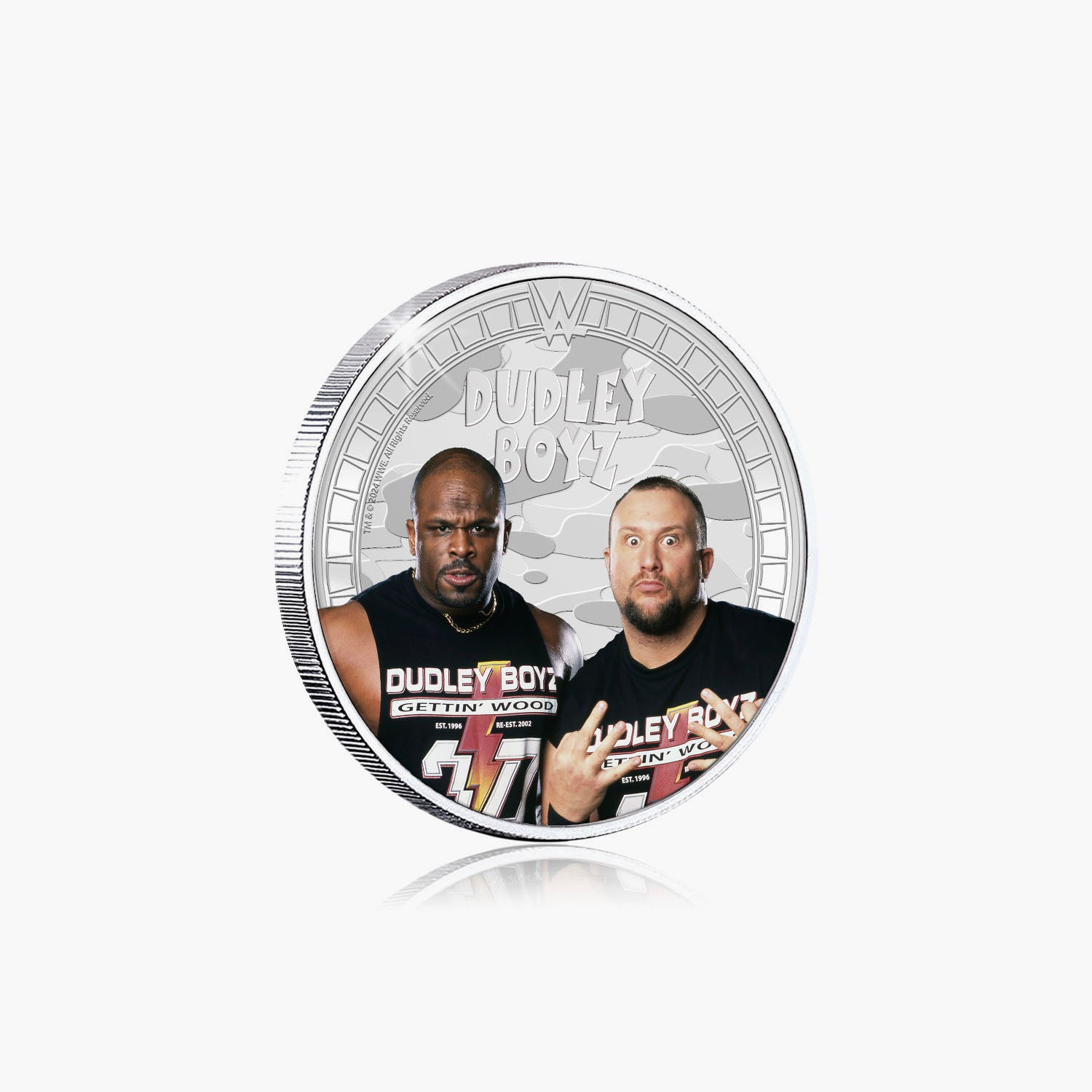 WWE Commemorative Collection - Dudley Boyz - 32mm Silver Plated Commemorative