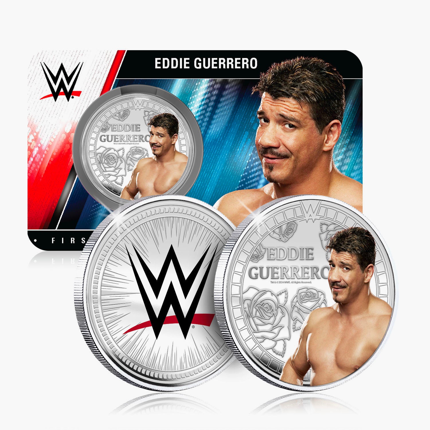 Collection commémorative WWE - Eddie Guerrero - Commémorative plaquée argent 32 mm