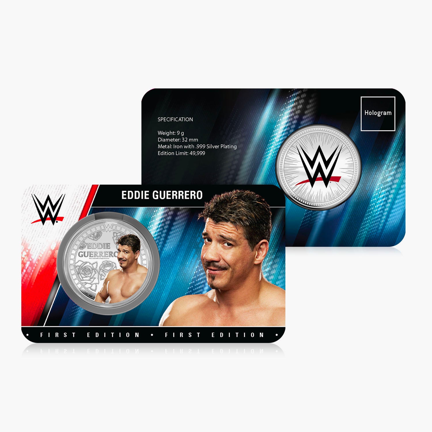 WWE Commemorative Collection - Eddie Guerrero - 32mm Silver Plated Commemorative