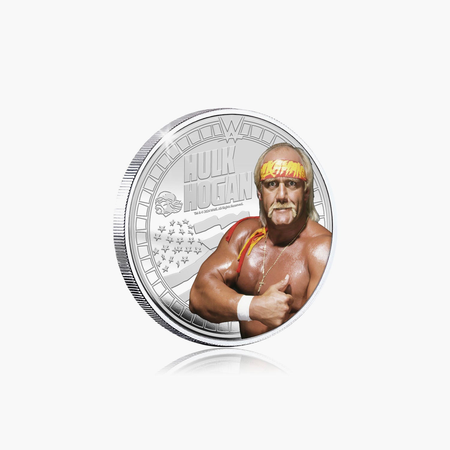 WWE Commemorative Collection - Hulk Hogan - 32mm Silver Plated Commemorative