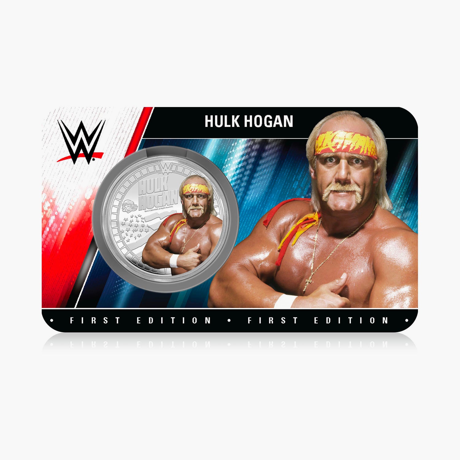 WWE Commemorative Collection - Hulk Hogan - 32mm Silver Plated Commemorative