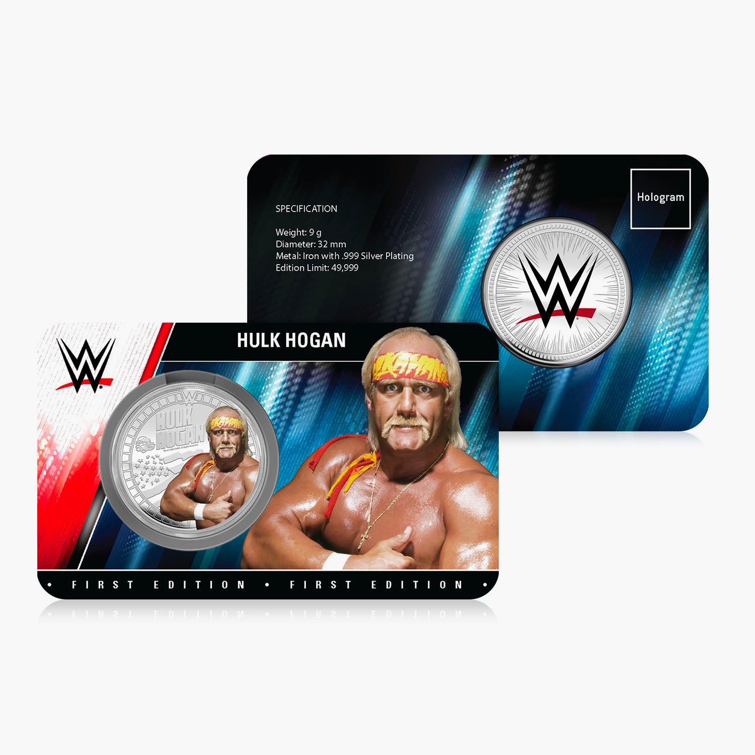 Collection commémorative WWE - Hulk Hogan - Commémorative plaquée argent 32 mm