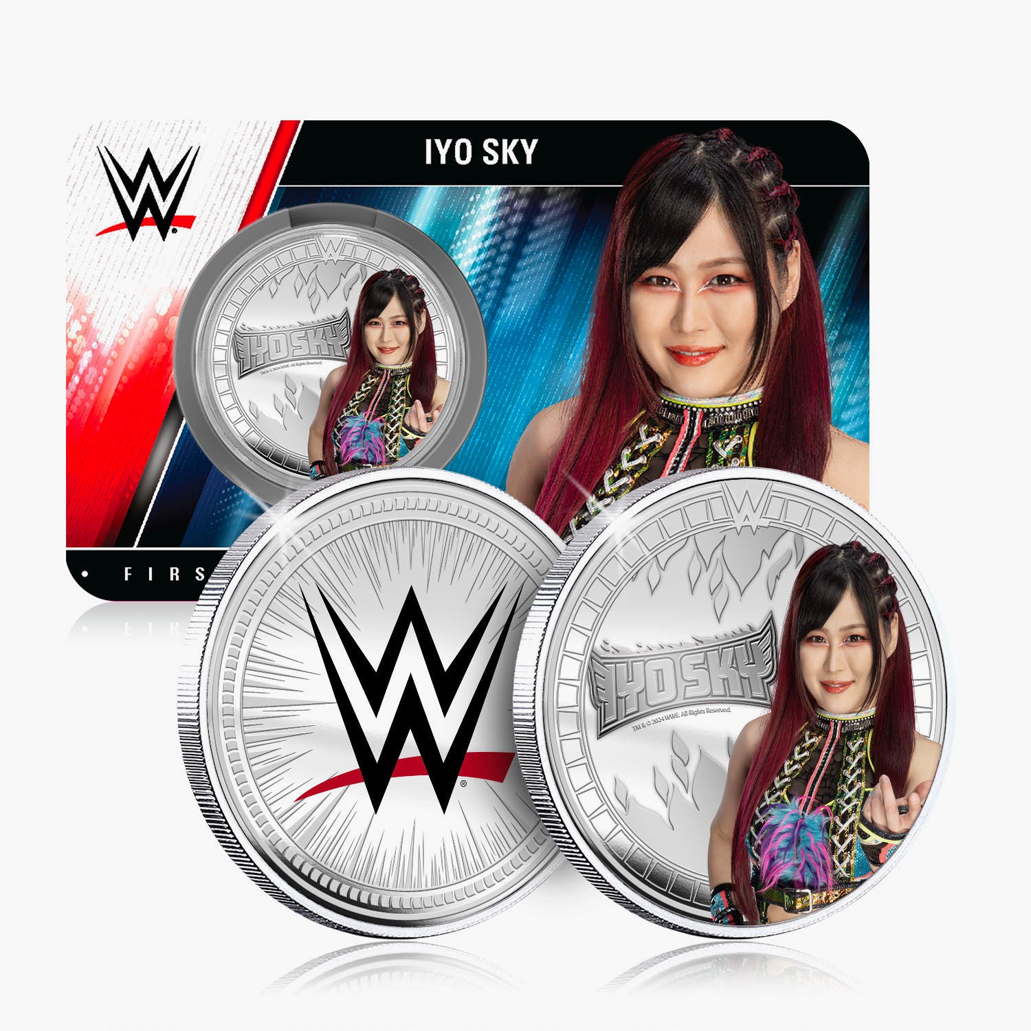 WWE Commemorative Collection - Iyo Sky - 32mm Silver Plated Commemorative