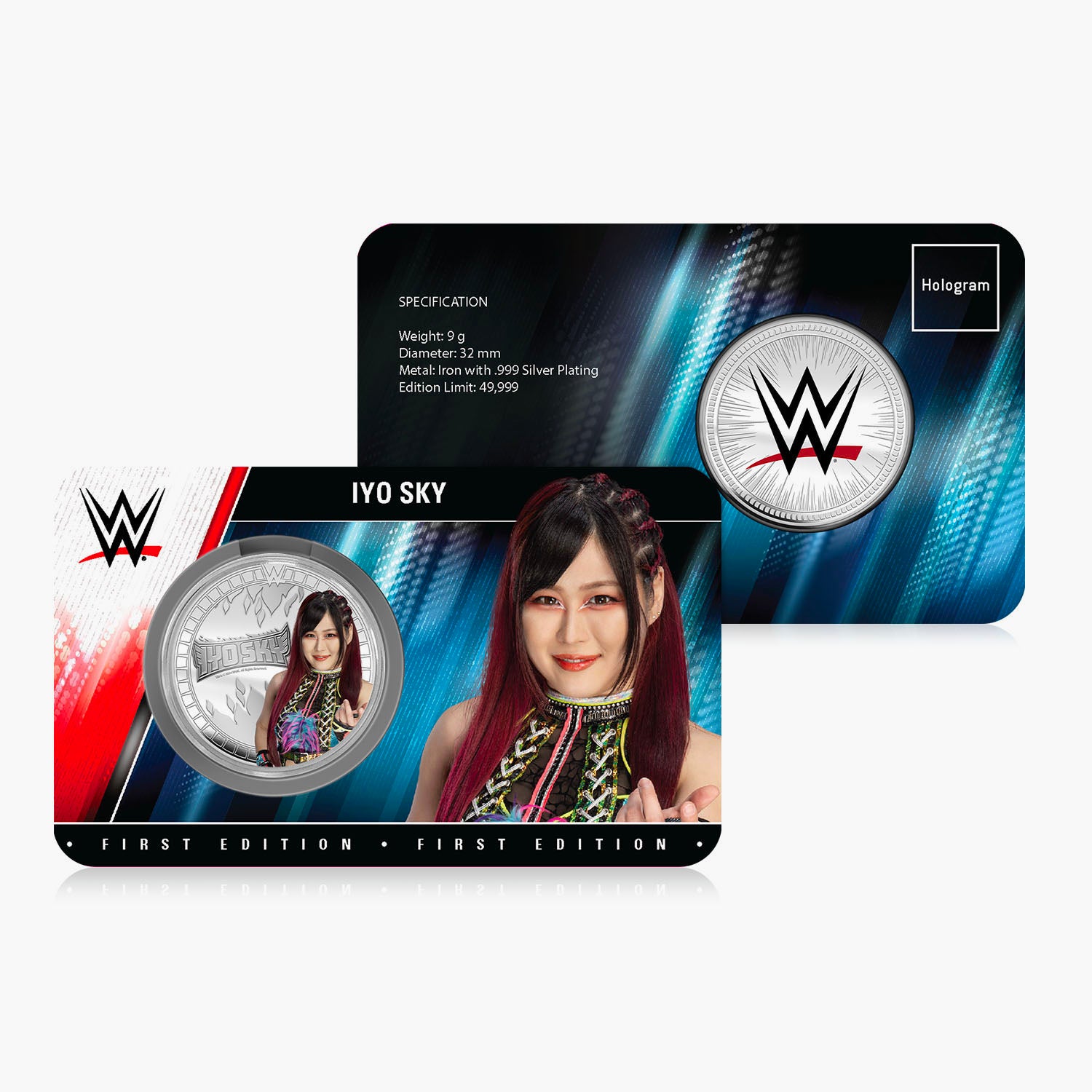Collection commémorative WWE - Iyo Sky - Commémorative plaquée argent 32 mm
