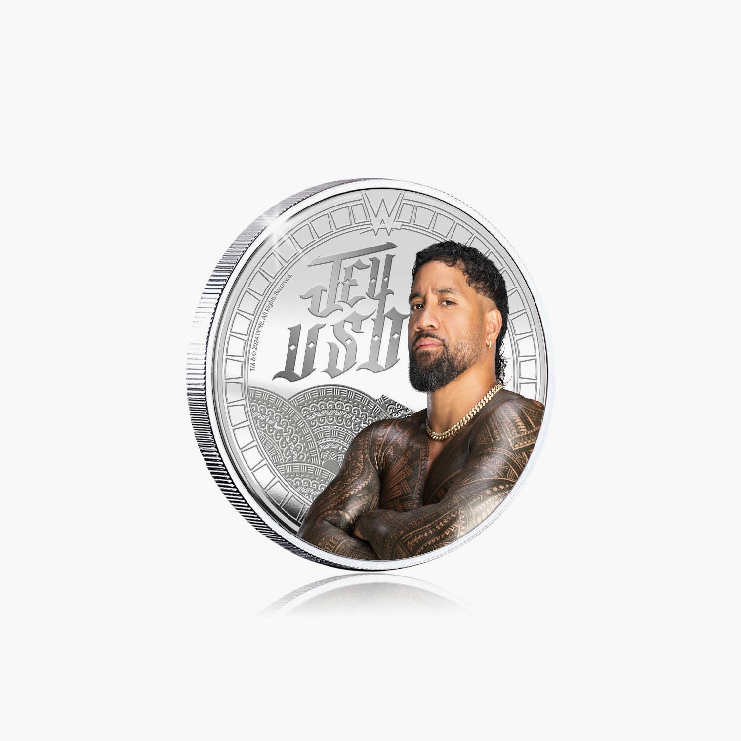 Collection commémorative WWE - Jey Uso - Commémorative plaquée argent 32 mm
