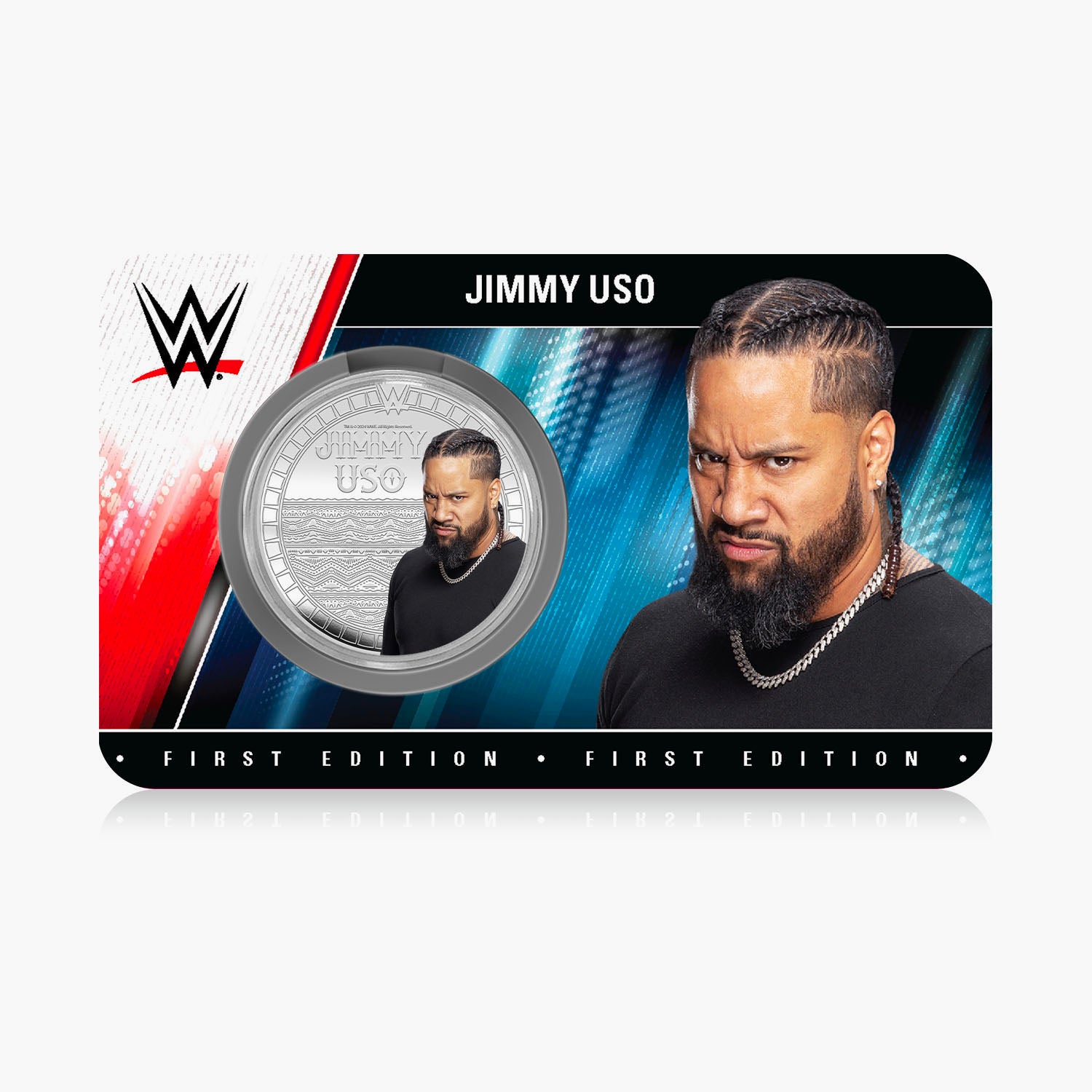 Collection commémorative WWE - Jimmy Uso - Commémorative plaquée argent 32 mm