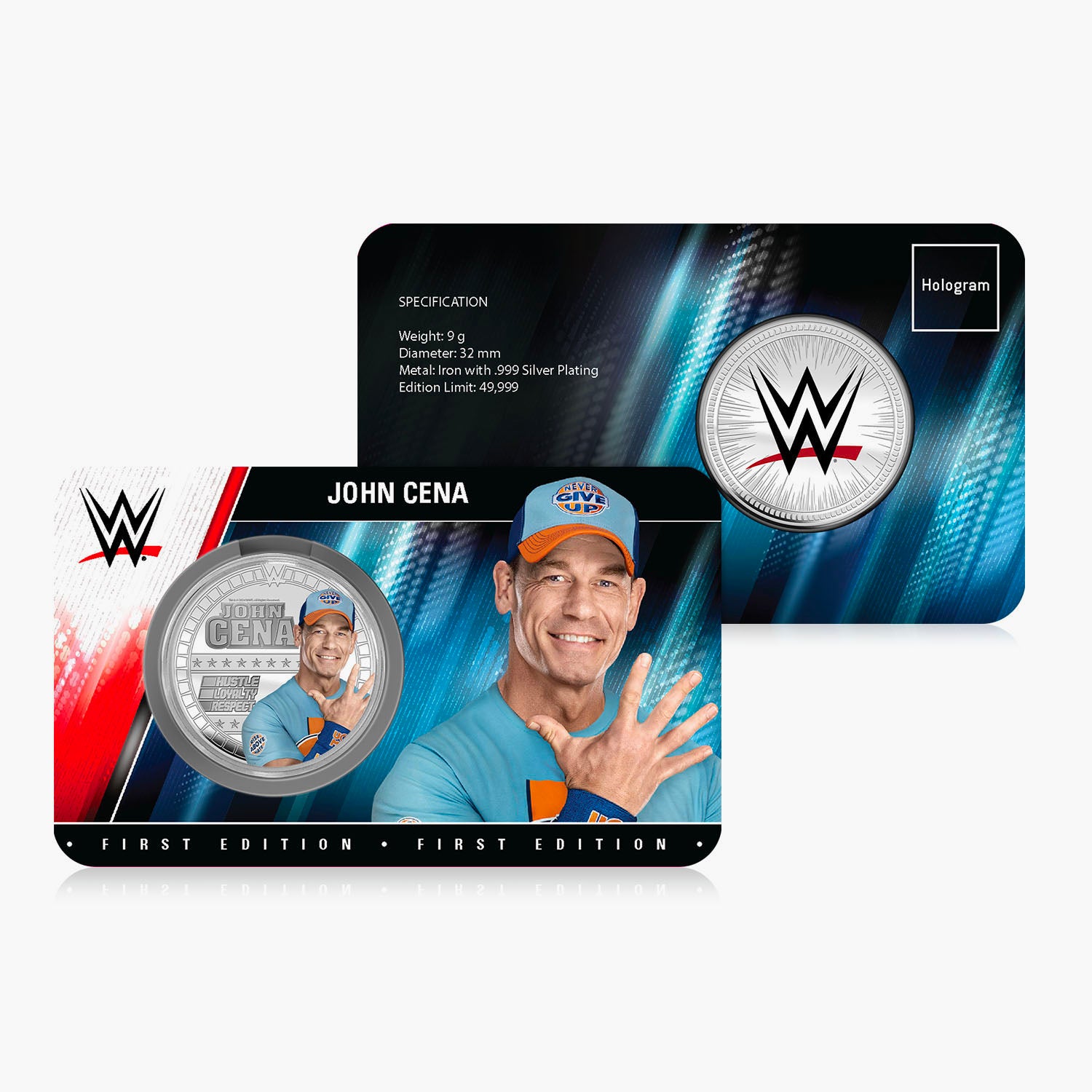 WWE Commemorative Collection - John Cena - 32mm Silver Plated Commemorative