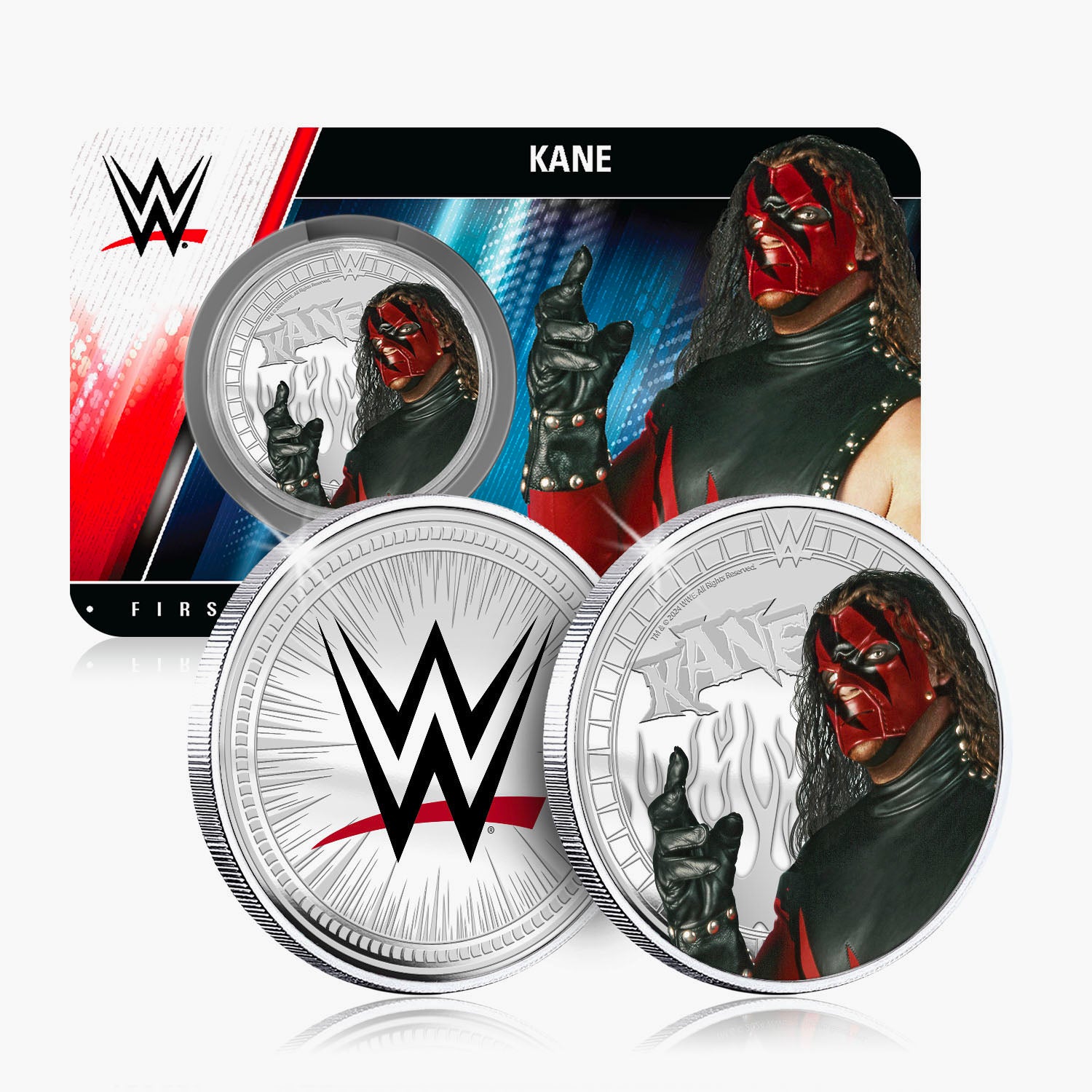 WWE Commemorative Collection - Kane - 32mm Silver Plated Commemorative