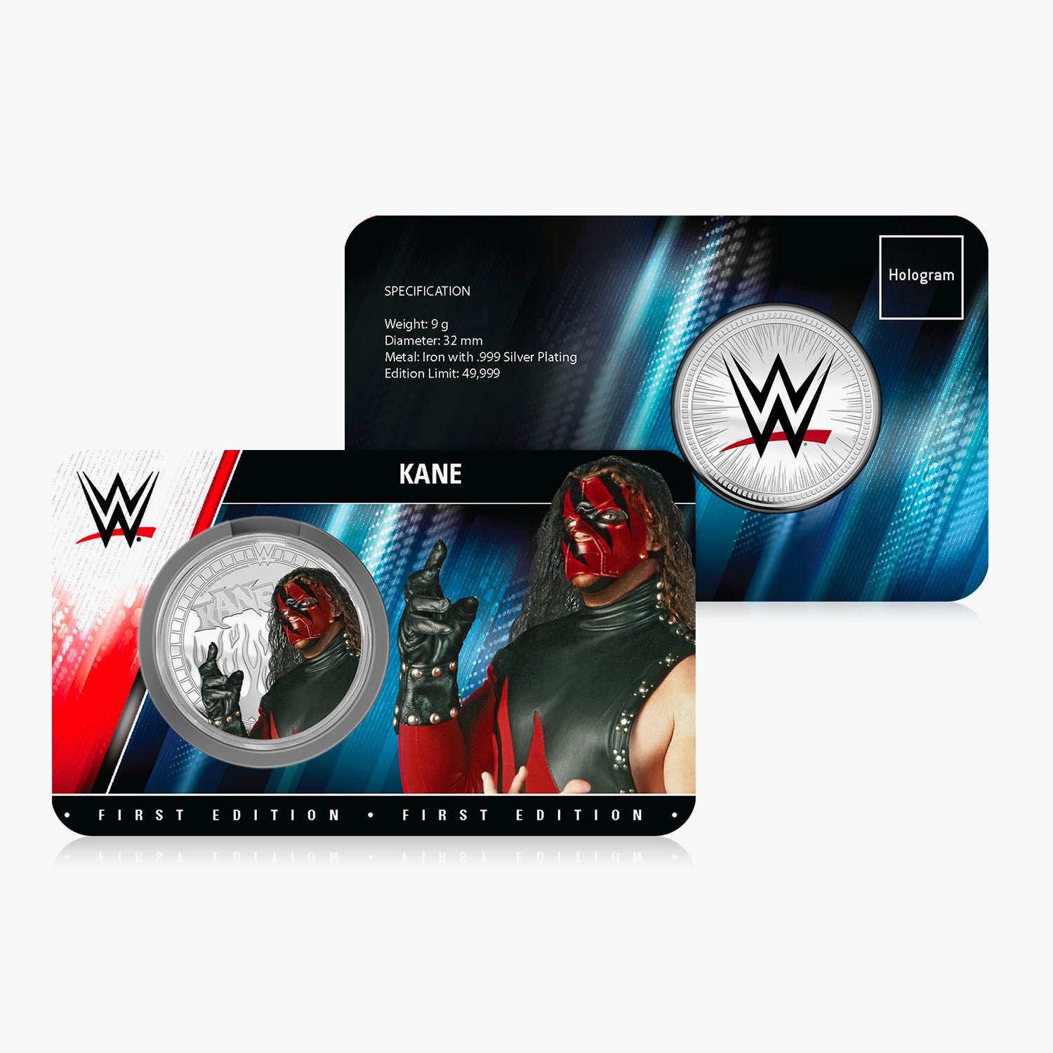 Collection commémorative WWE - Kane - Commémorative plaquée argent 32 mm