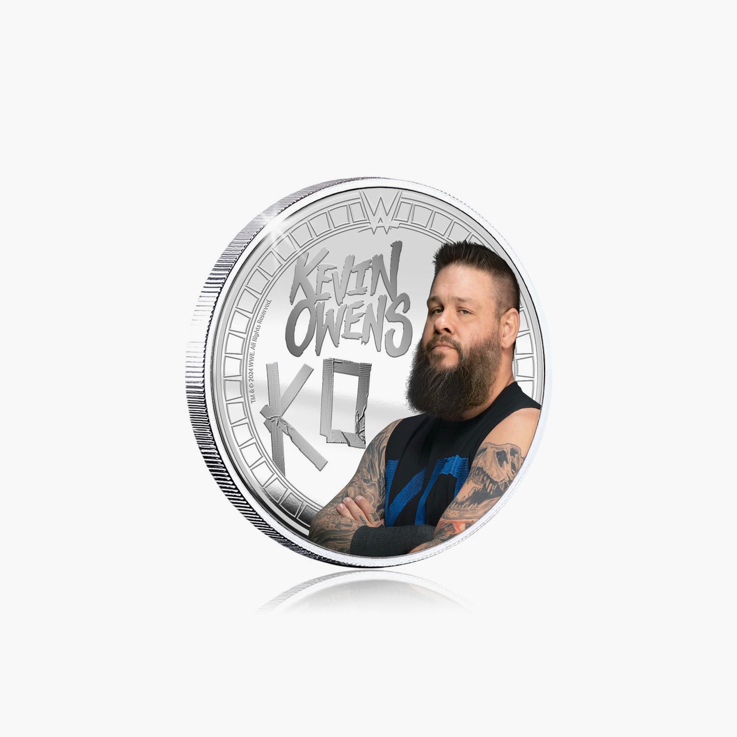 WWE Commemorative Collection - Kevin Owens - 32mm Silver Plated Commemorative
