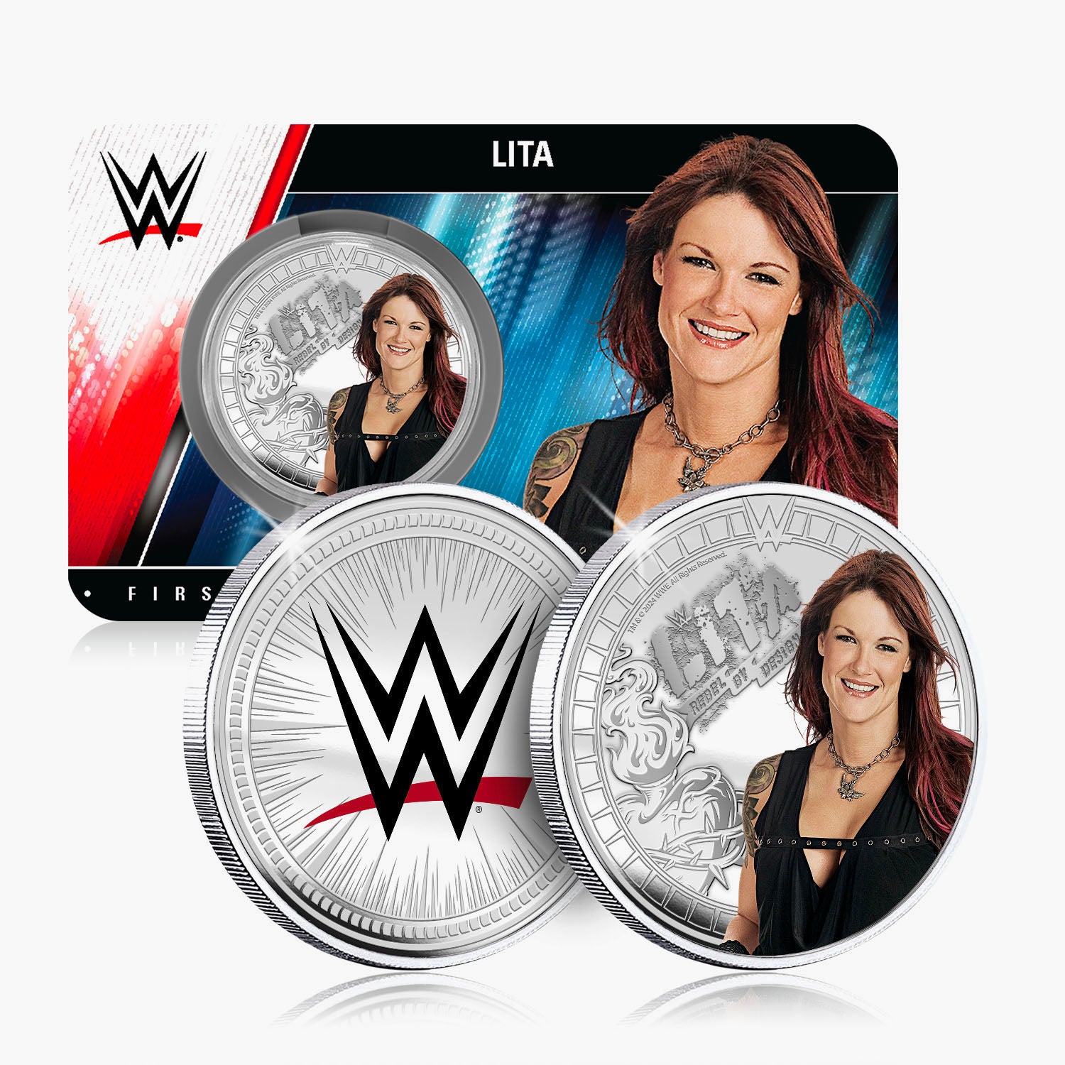 Collection commémorative WWE - Lita - Commémorative plaquée argent 32 mm