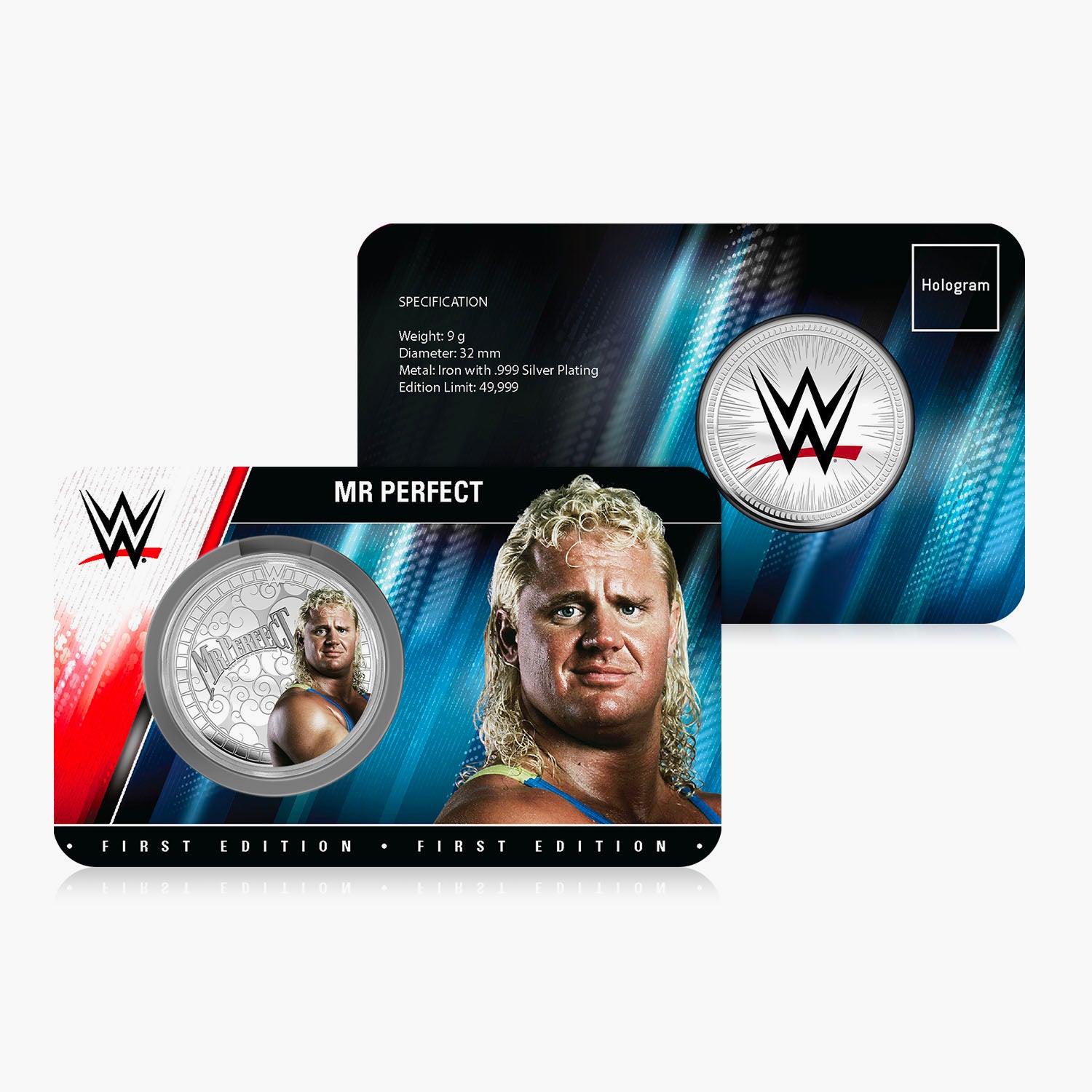 WWE Commemorative Collection - Mr Perfect - 32mm Silver Plated Commemorative