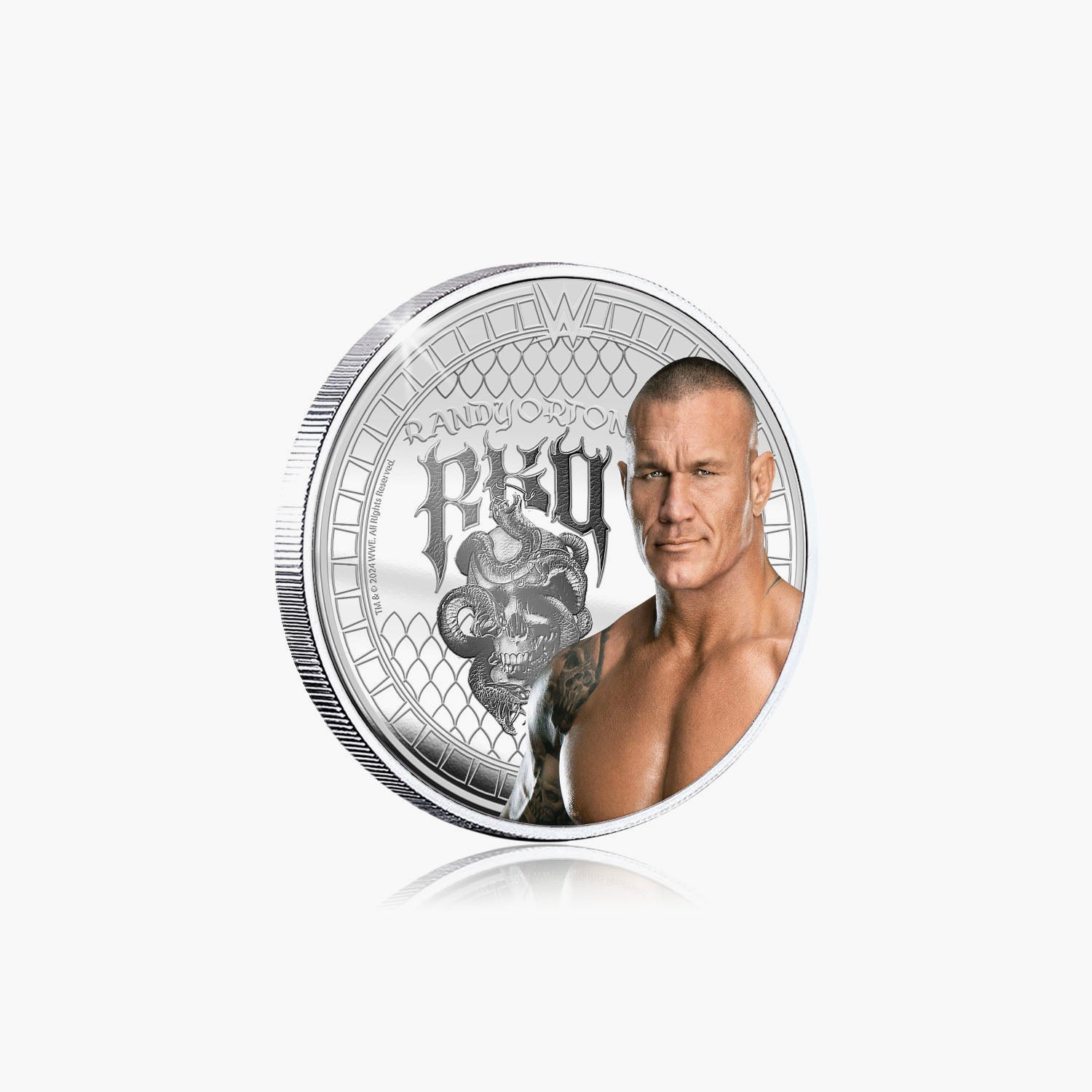 Collection commémorative WWE - Randy Orton - Commémorative plaquée argent 32 mm
