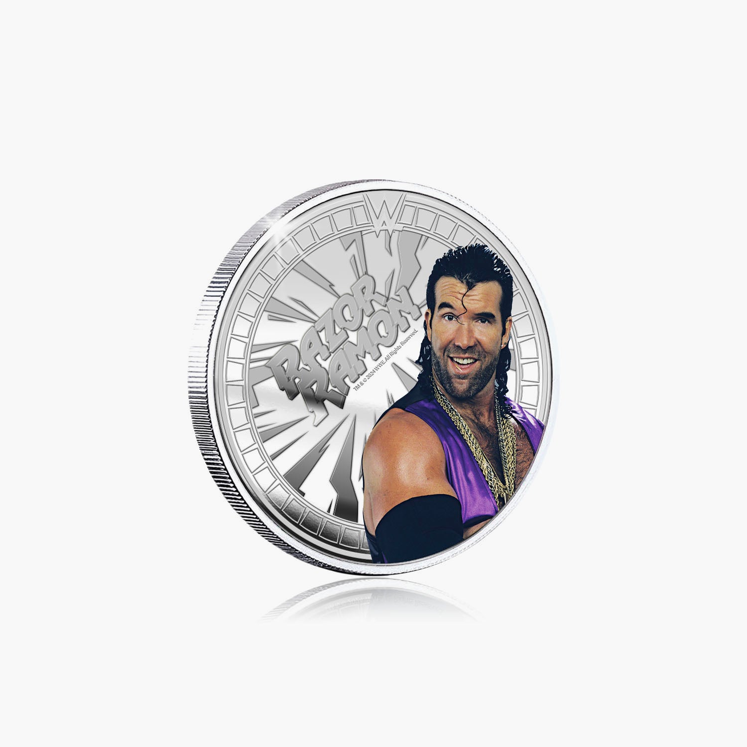 Collection commémorative WWE - Razor Ramon - Commémorative plaquée argent 32 mm