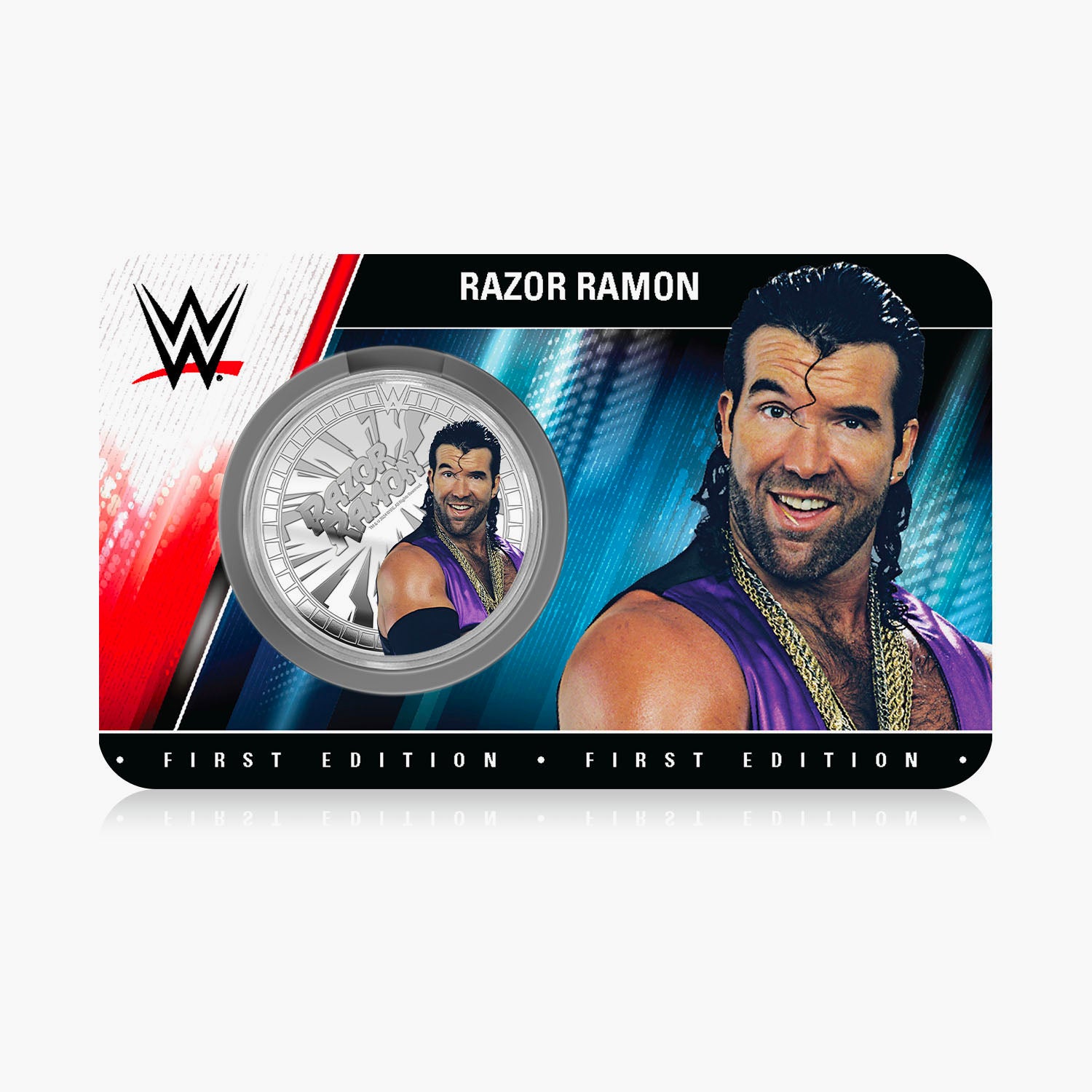 Collection commémorative WWE - Razor Ramon - Commémorative plaquée argent 32 mm