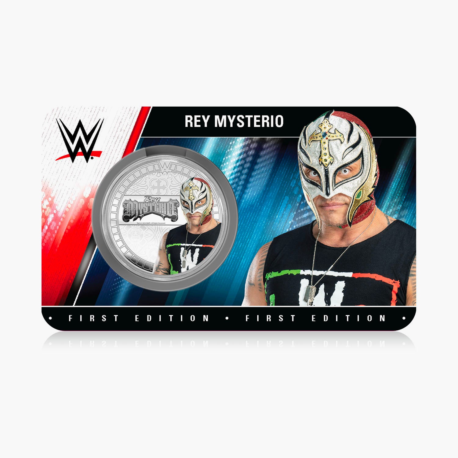 Collection commémorative WWE - Rey Mysterio - Commémorative plaquée argent 32 mm