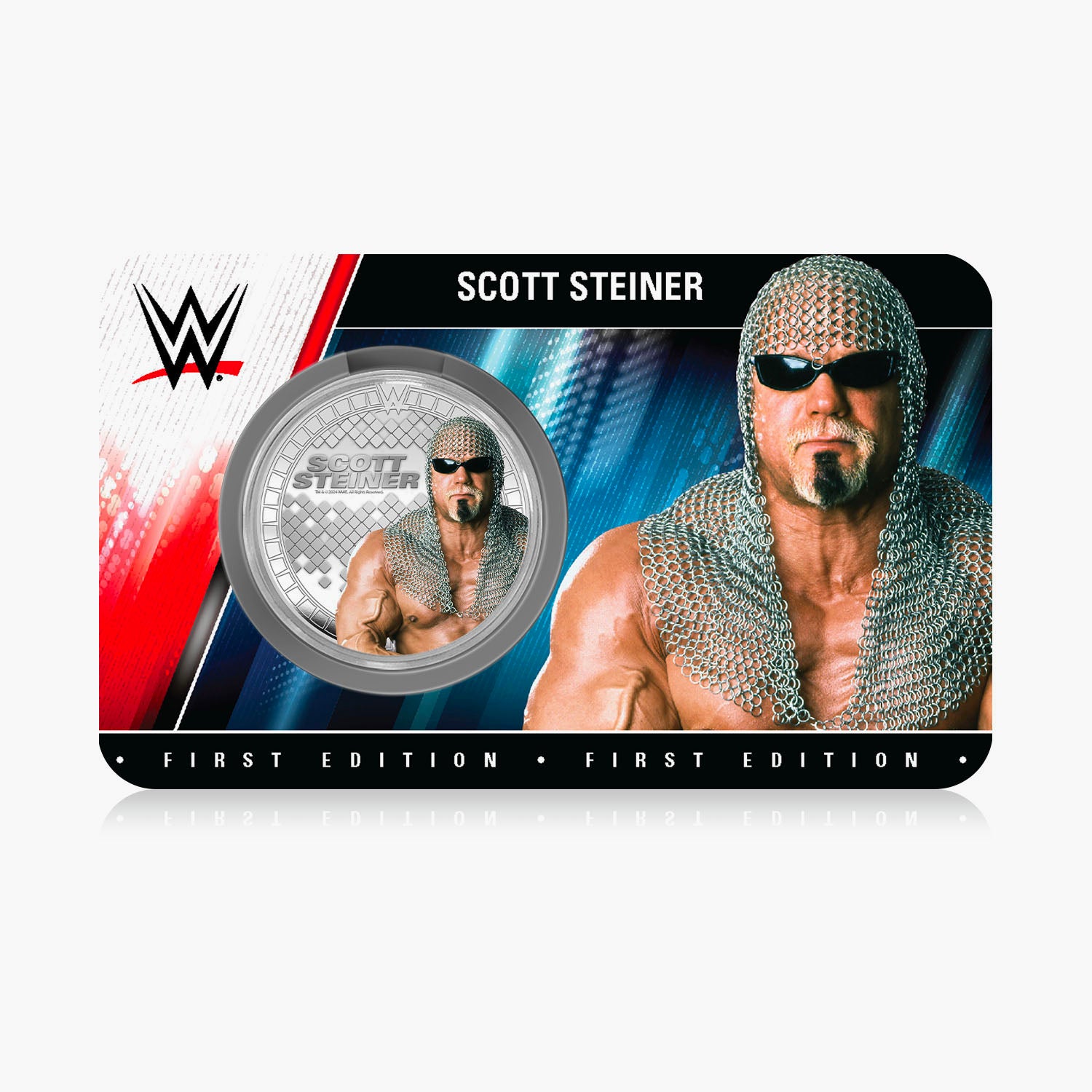 WWE Commemorative Collection - Scott Steiner - 32mm Silver Plated Commemorative
