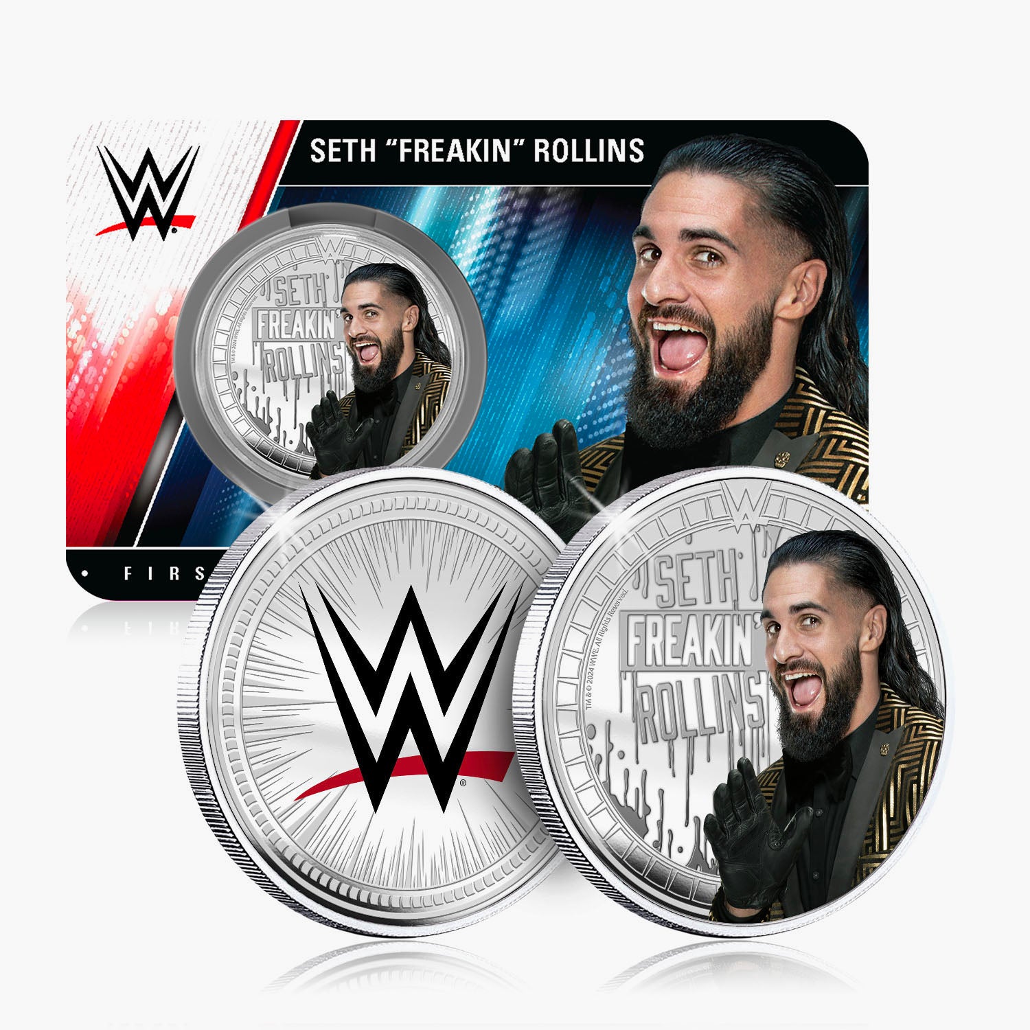 WWE Commemorative Collection - Seth "Freakin' Rollins - 32mm Silver Plated Commemorative