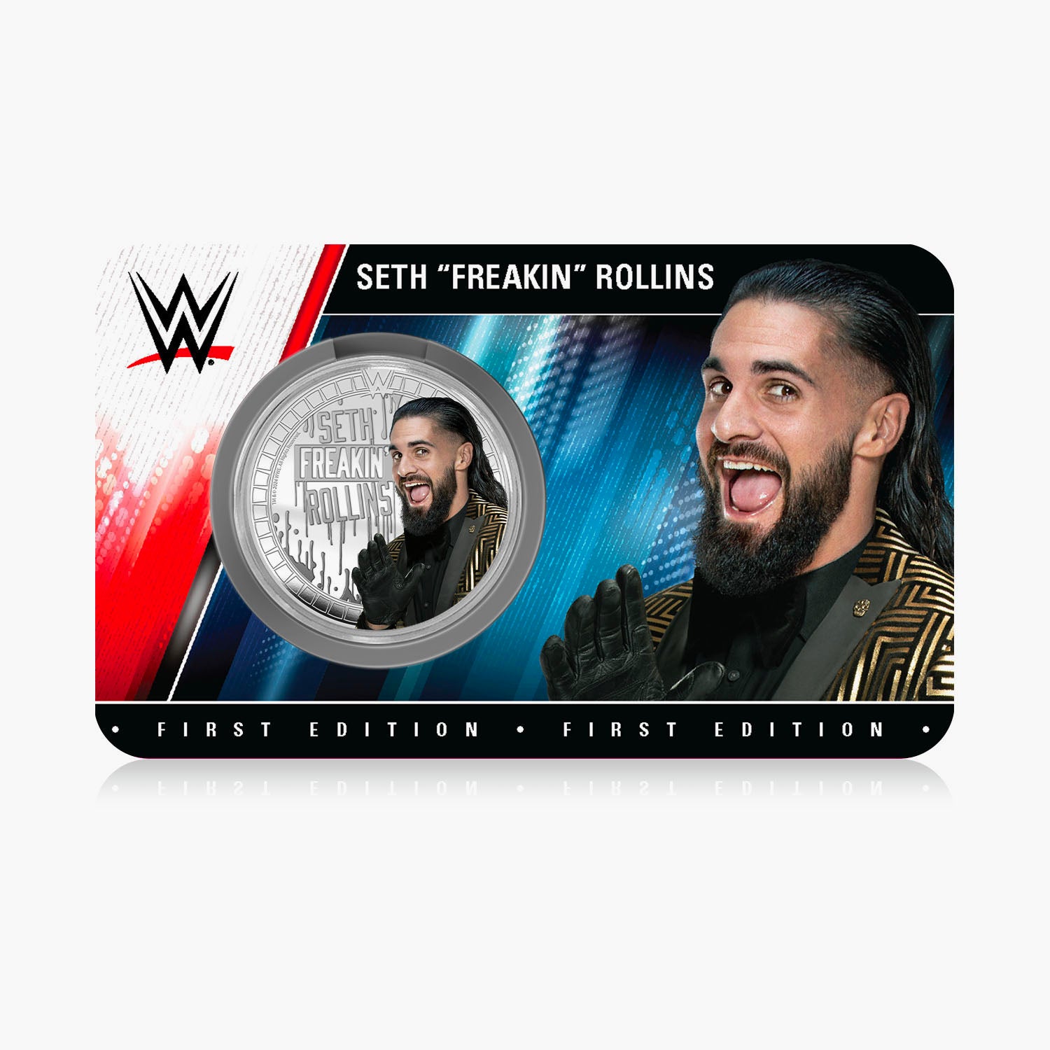 Collection commémorative WWE - Seth « Freakin' Rollins » - Commémorative plaquée argent 32 mm