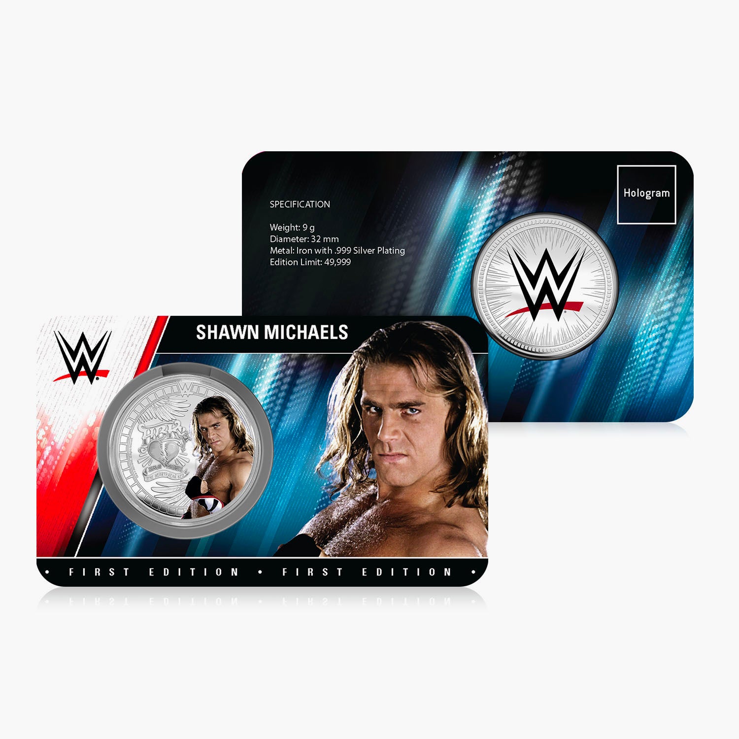 Collection commémorative WWE - Shawn Michaels - Commémorative plaquée argent 32 mm