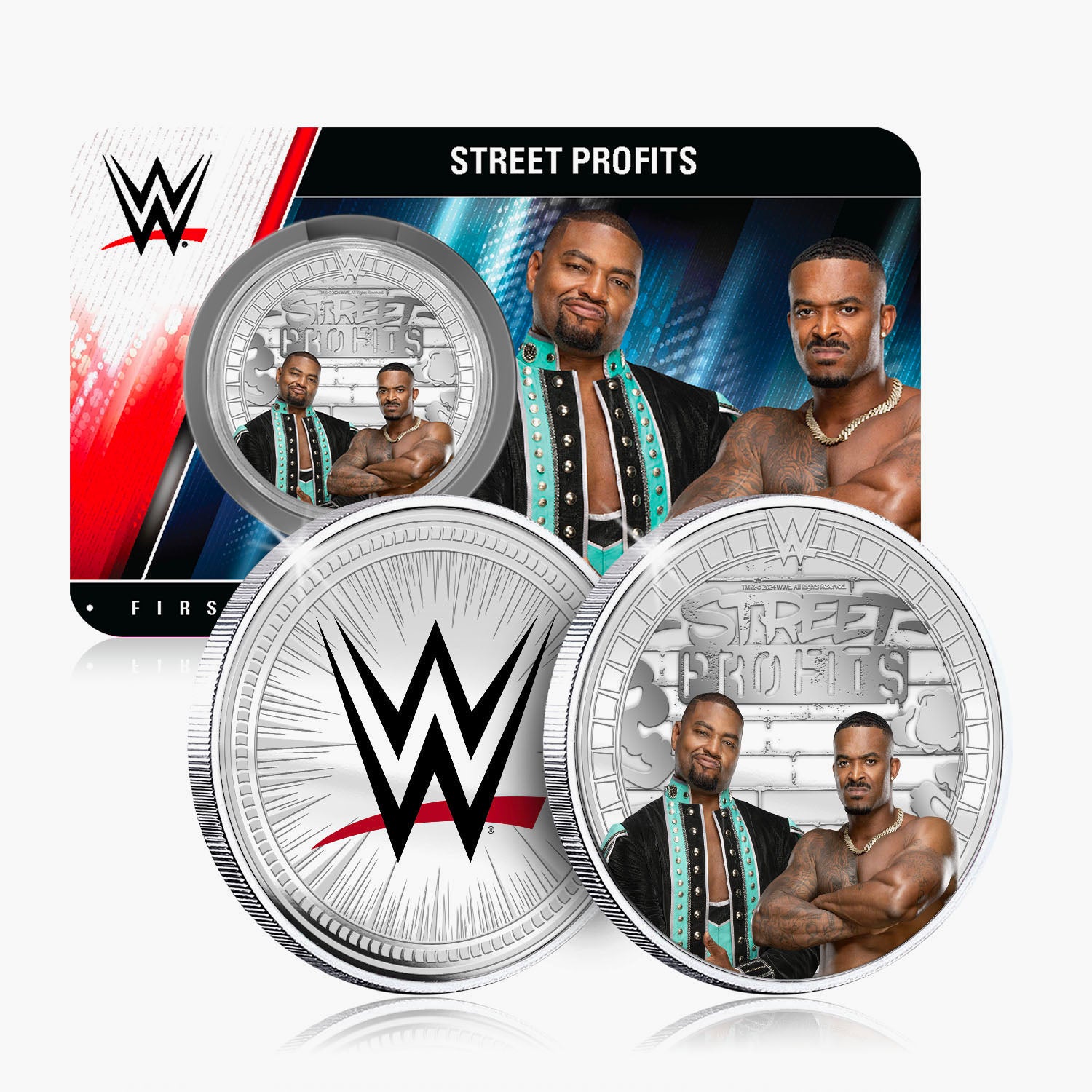 Collection commémorative WWE – Street Profits – Commémorative plaquée argent 32 mm
