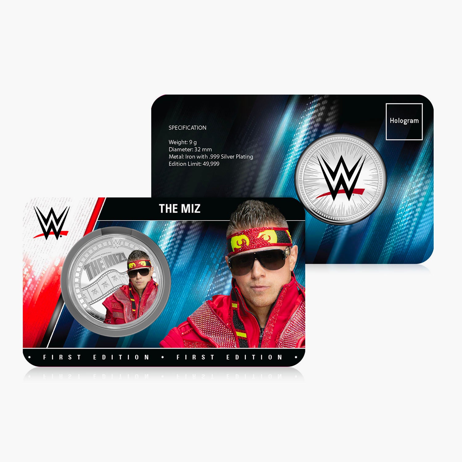 Collection commémorative WWE - The Miz - Commémorative plaquée argent 32 mm